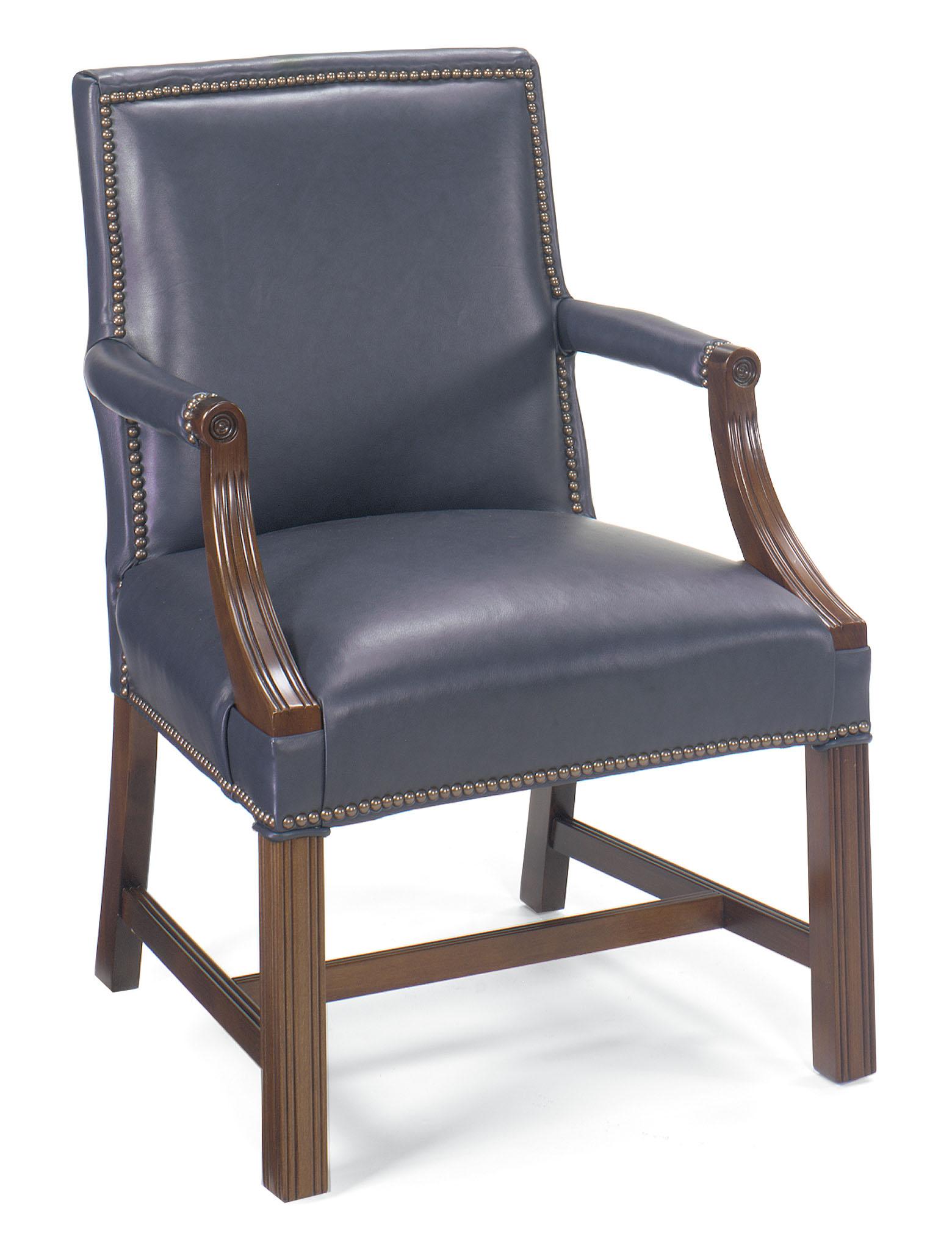 Fairfield Chairs Stationary Exposed Wood Chair with Nailhead Trim