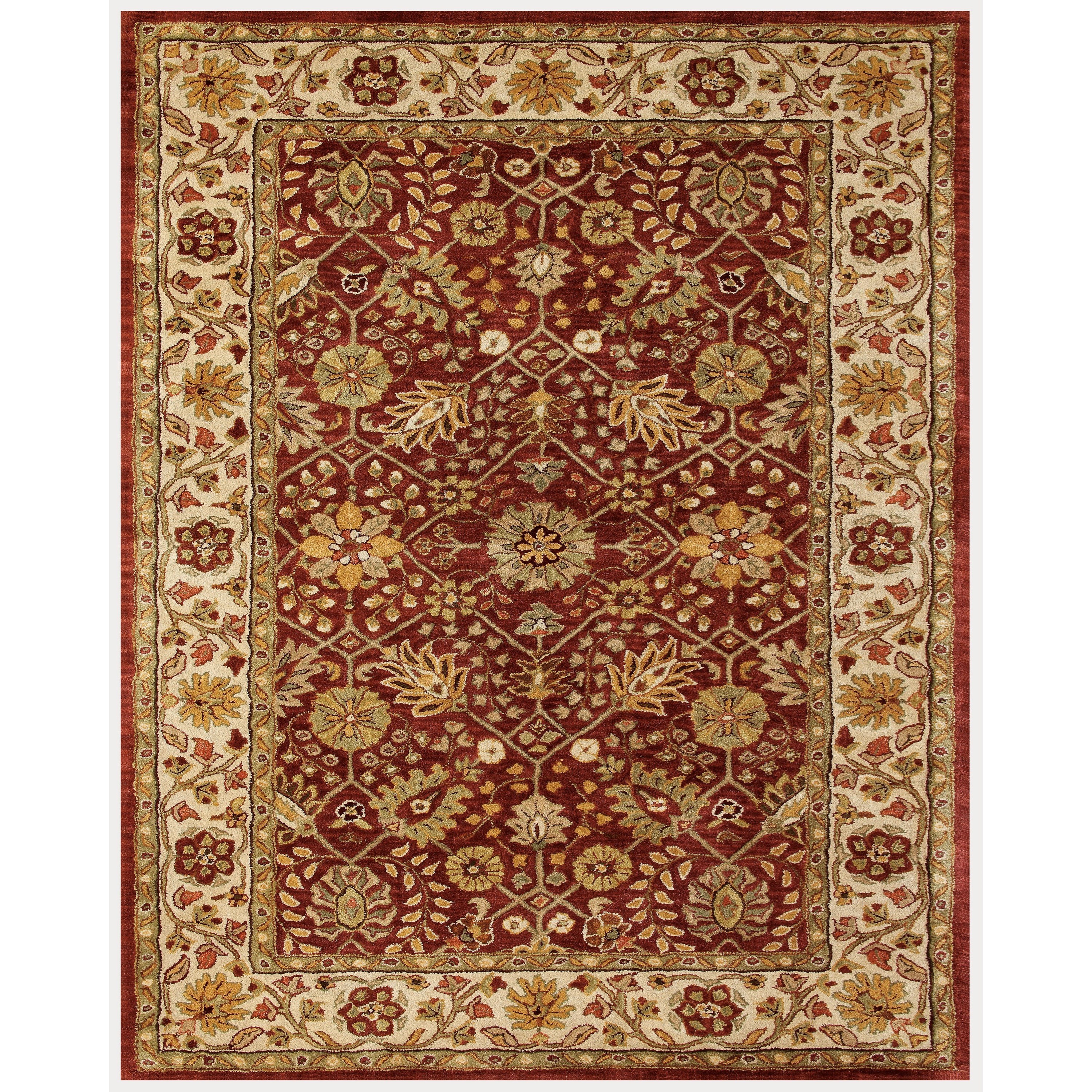 Feizy Rugs Alexandra Cranberry/Ivory 3'6" x 5'6" Area Rug Sprintz