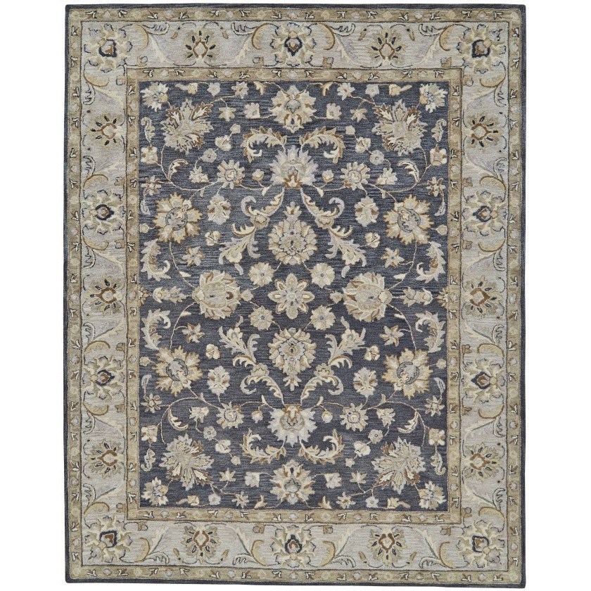 Feizy Rugs Eaton Charcoal 5' x 8' Area Rug Sprintz Furniture Rugs