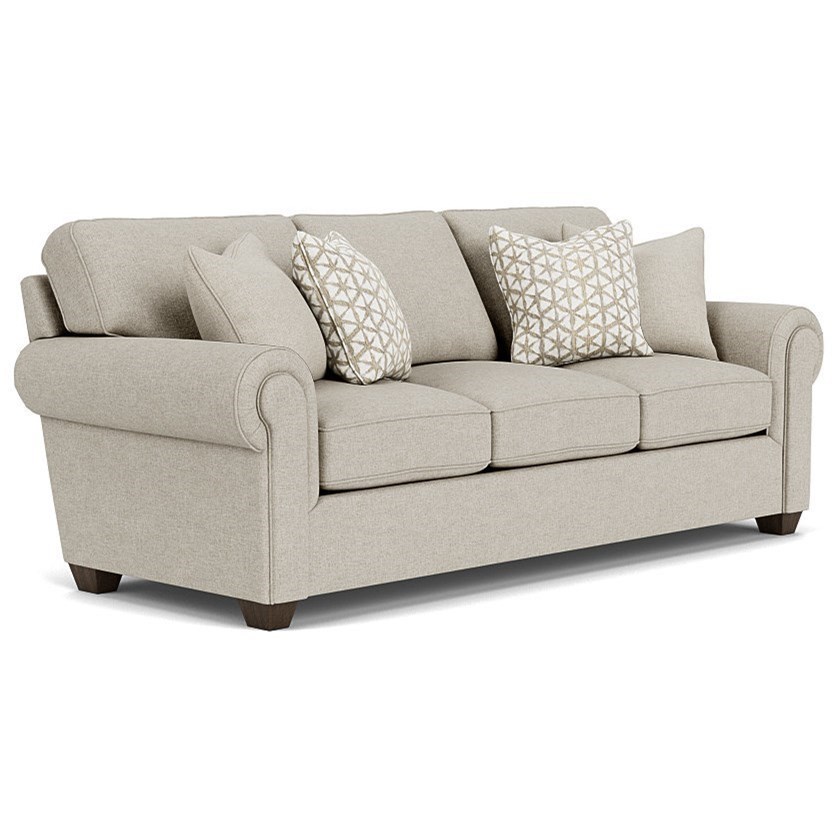 Flexsteel Carson Customizable Sofa with Rolled Arms Sheely's Furniture & Appliance Sofas
