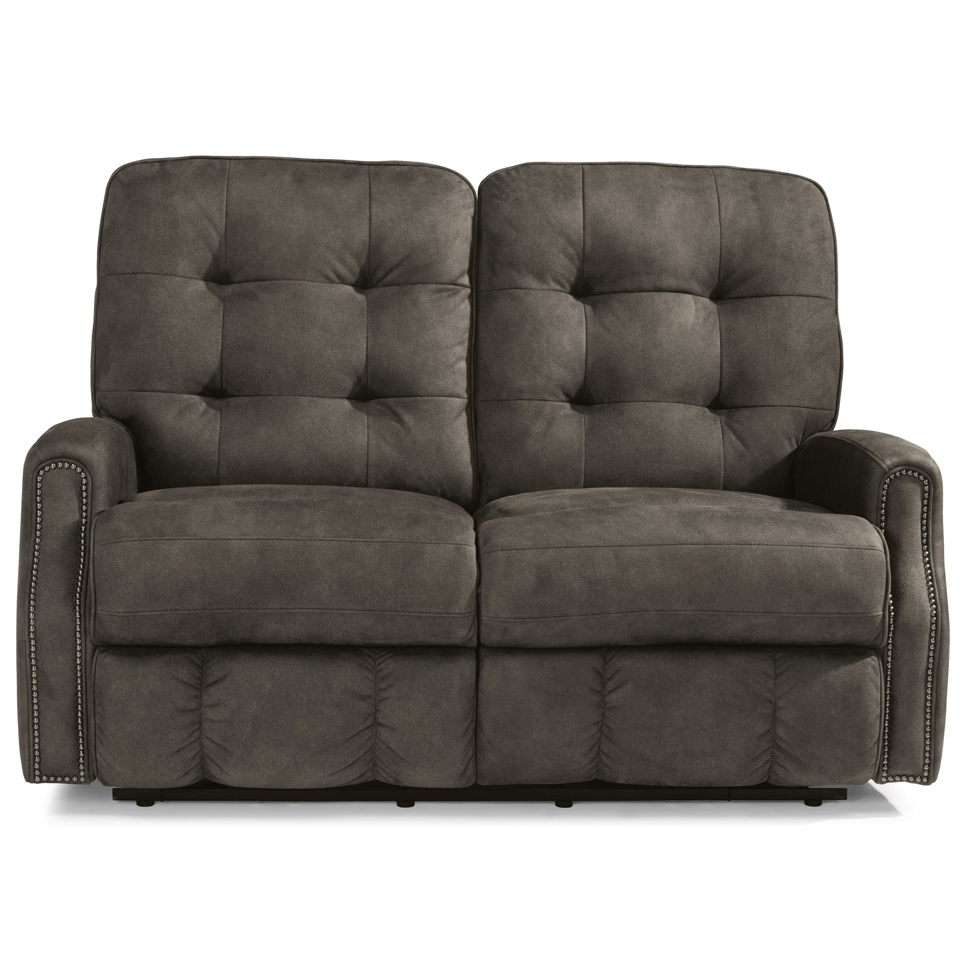 Flexsteel Devon Button Tufted Reclining Loveseat Mueller Furniture