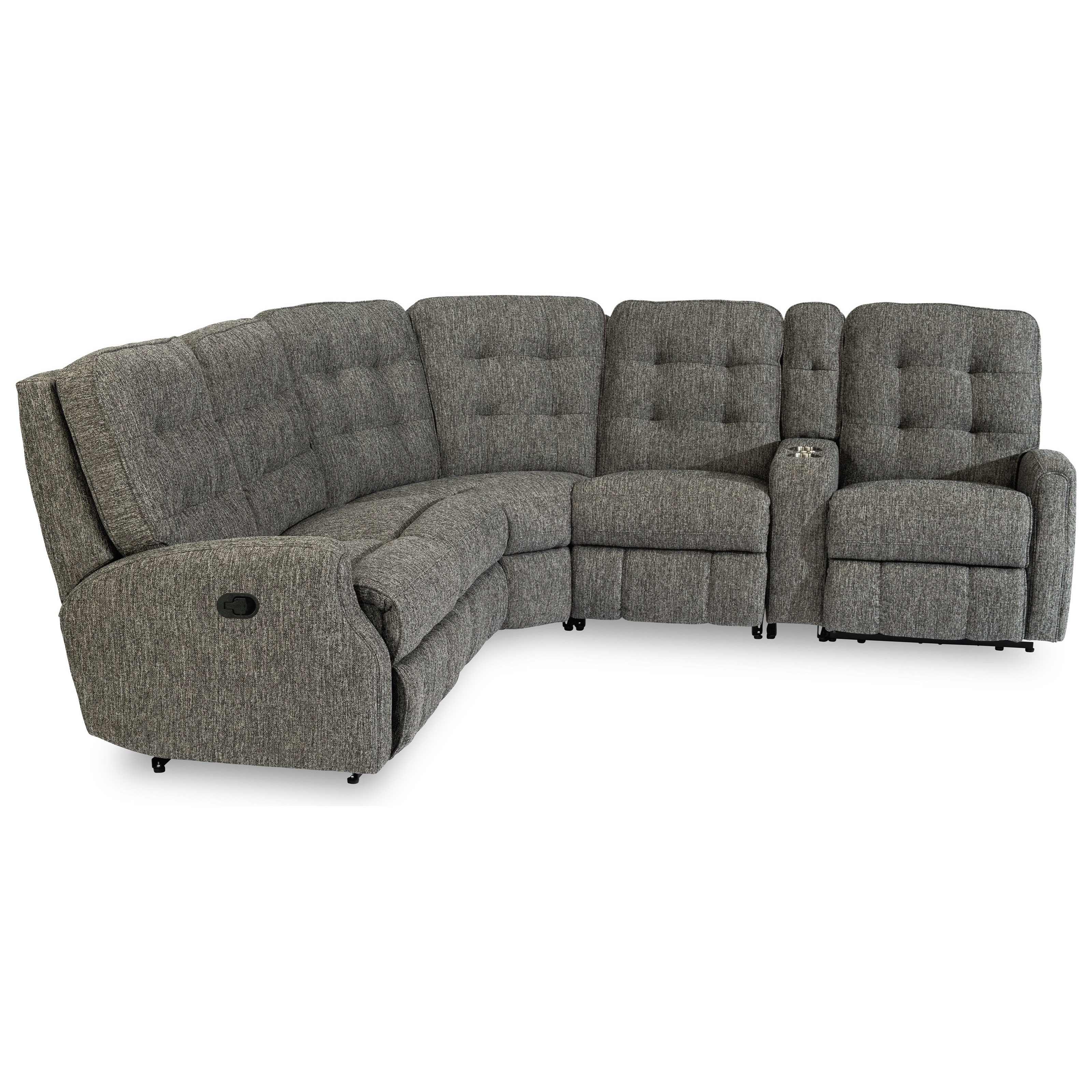 Flexsteel Devon 6Piece Reclining Sectional with Cupholders Conlin's