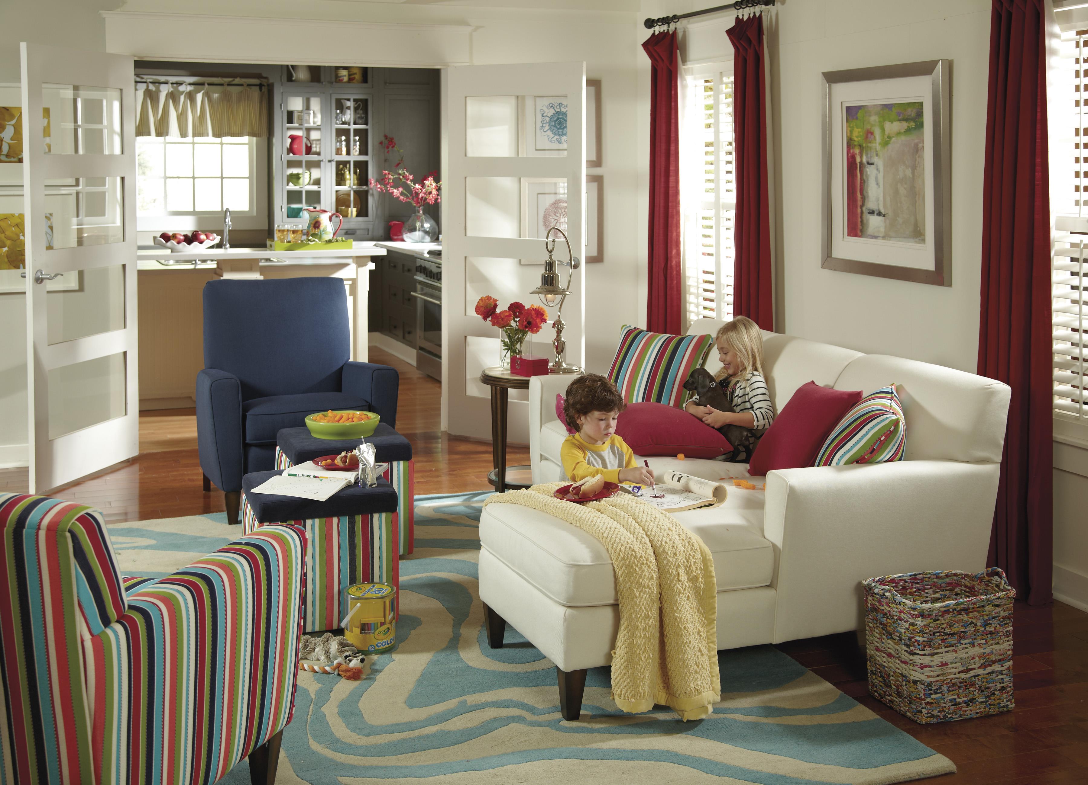 Flexsteel Digby Upholstered High Leg Recliner Chair Colder's Furniture and Appliance High