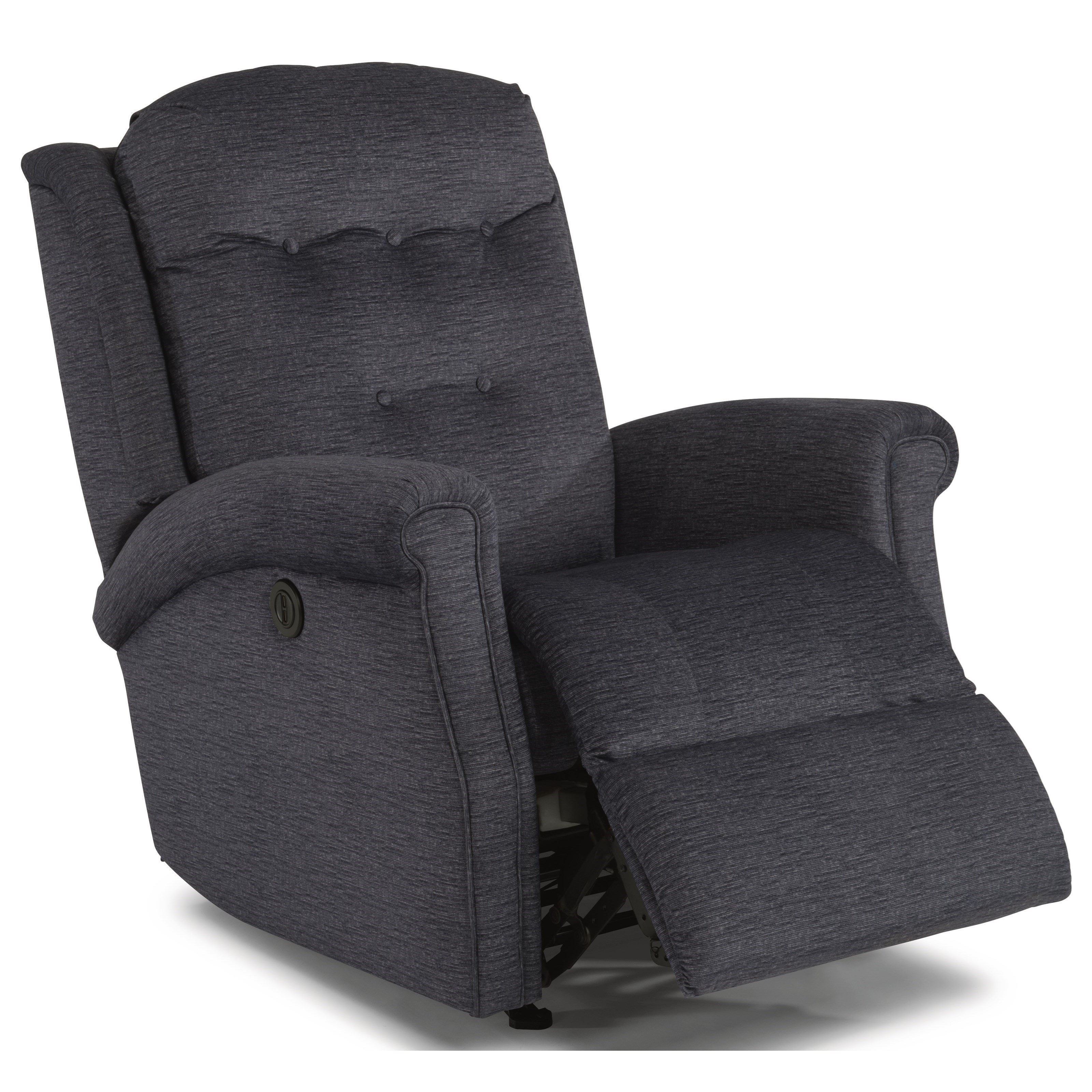 Flexsteel Minnie Transitional Power Rocking Recliner with Tufted Back