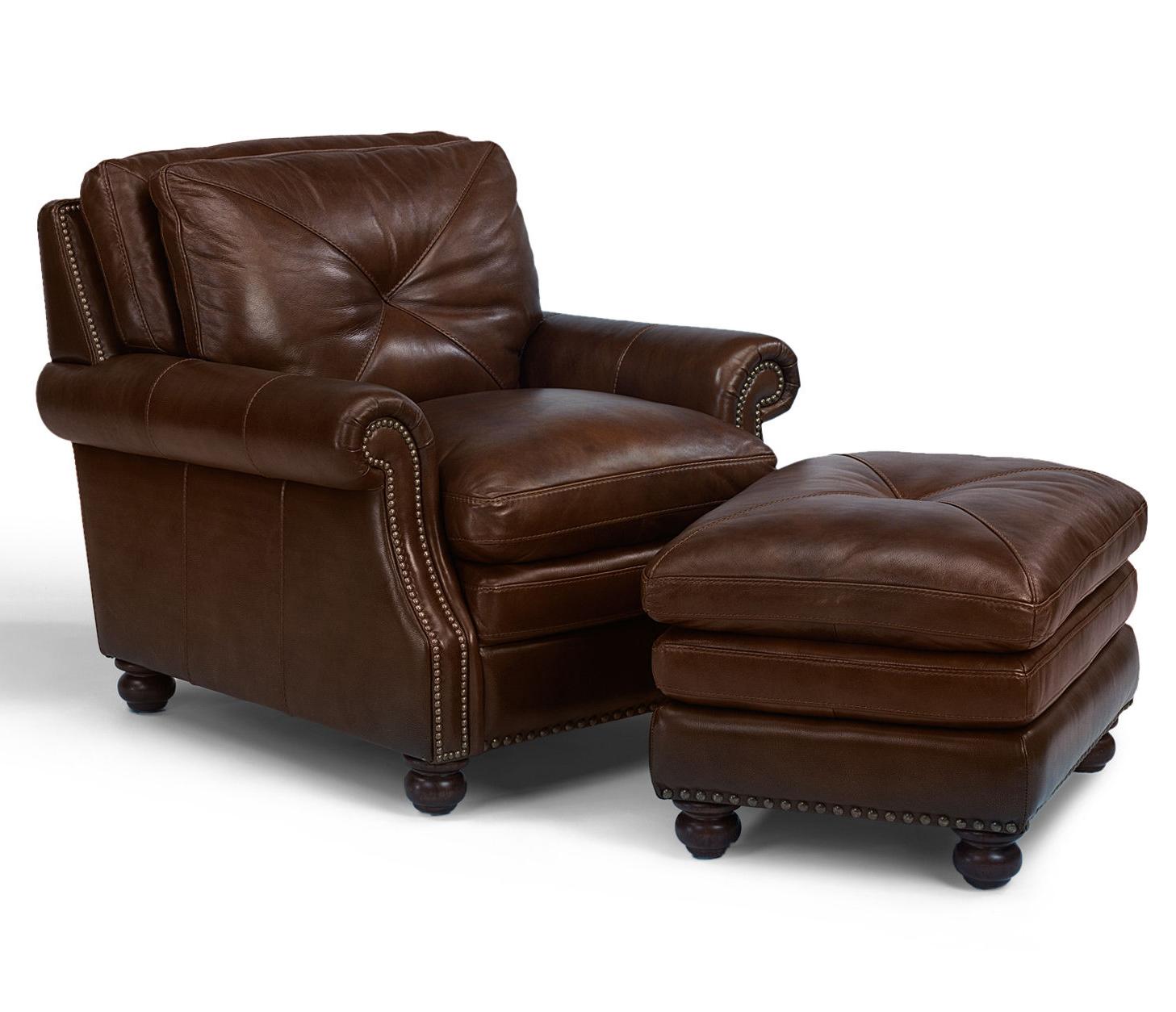Leather Club Chairs With Ottomans Belham Living Sonoma Leather Club
