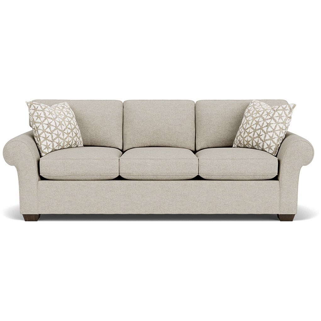 Flexsteel Vail 91" Three Cushion Sofa Belfort Furniture Sofas