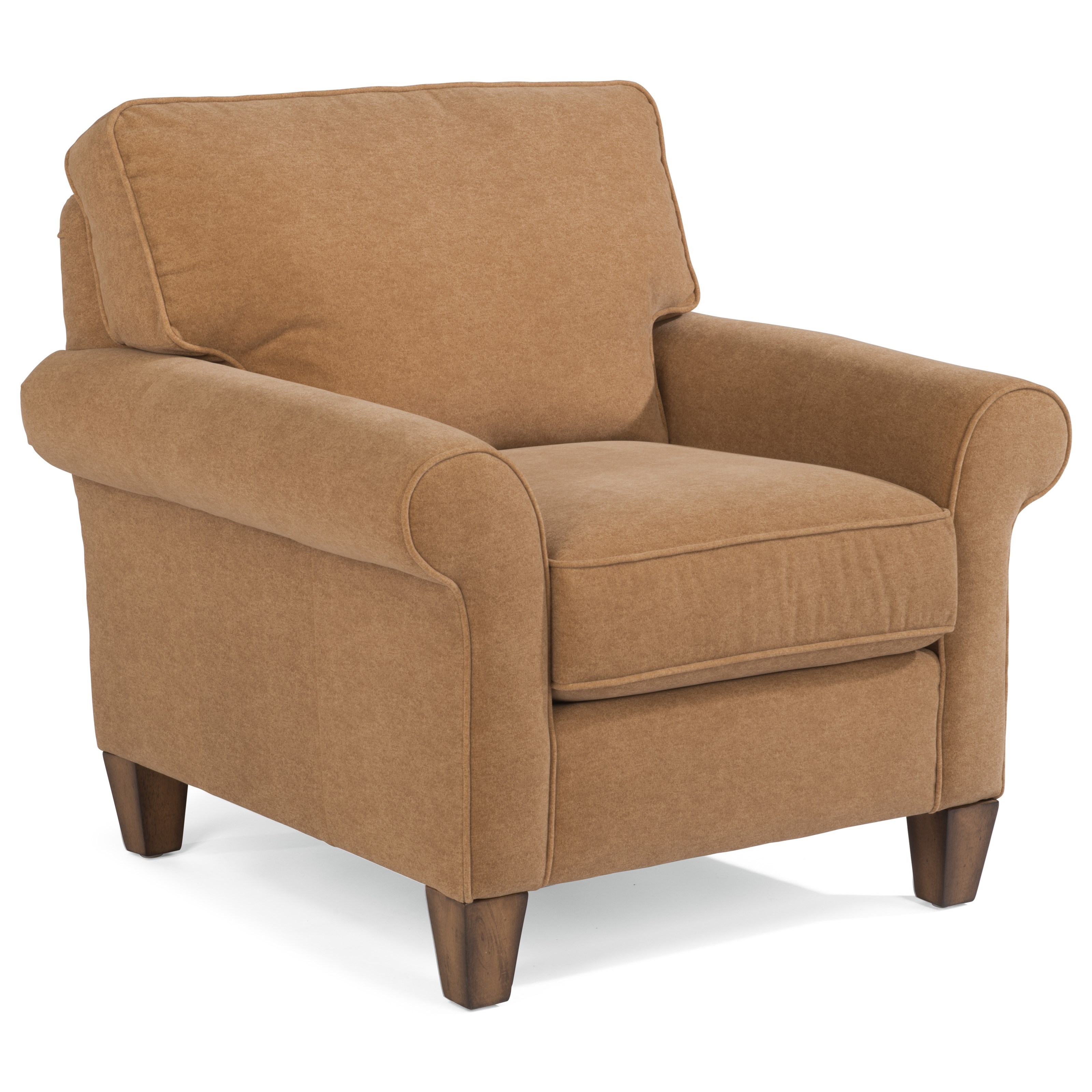 Flexsteel Westside Casual Style Rolled Arm Chair | Westrich Furniture & Appliances | Upholstered 