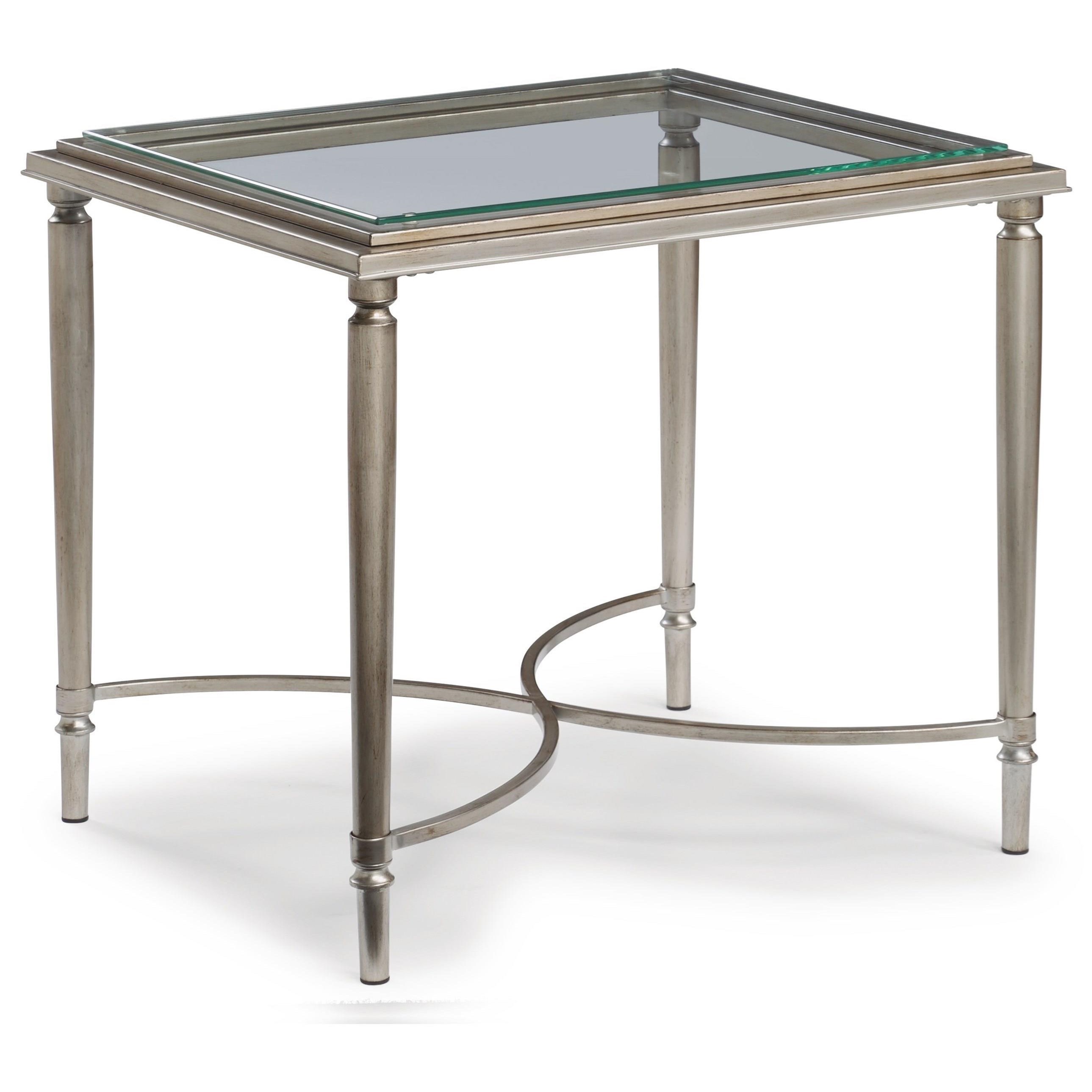 Flexsteel Wynwood Collection Piper Transitional End Table with Glass ...