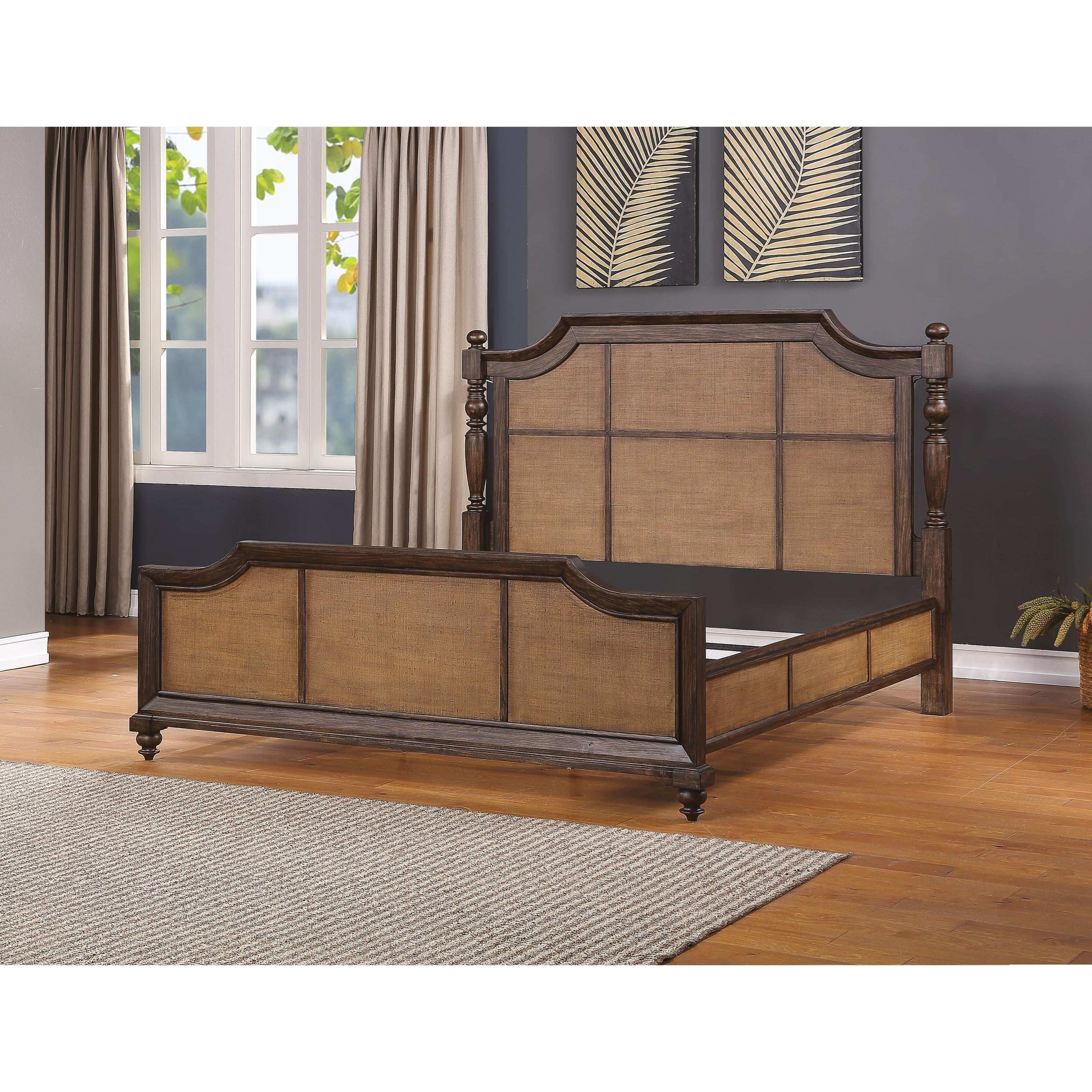 Flexsteel Wynwood Collection Wakefield Traditional Queen Poster Bed