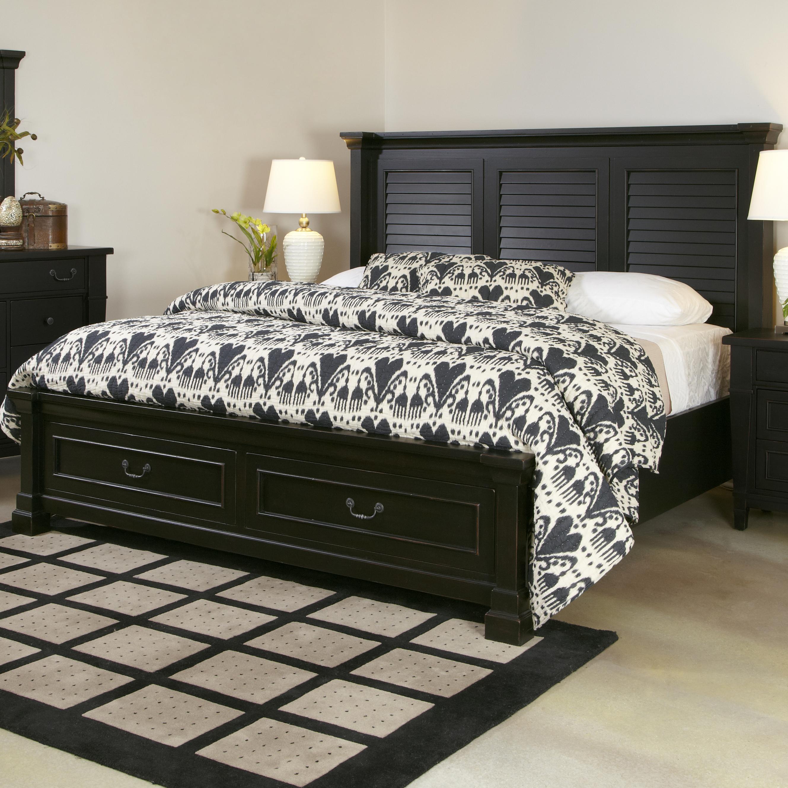 Folio 21 Ravenswood Queen Bed with Shutter Headboard and Storage