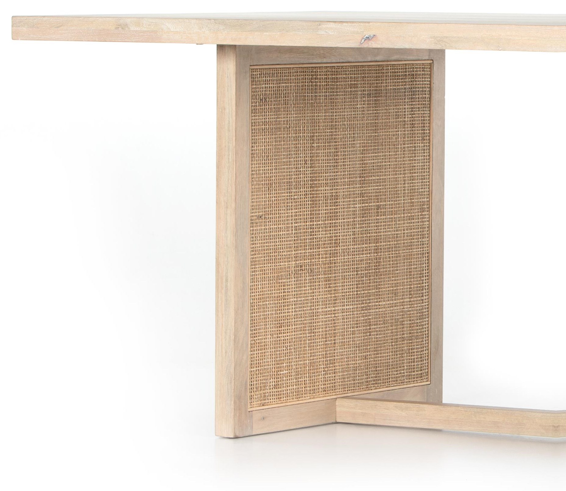 Four Hands Clarita Clarita Dining Table White Wash Mango Reeds