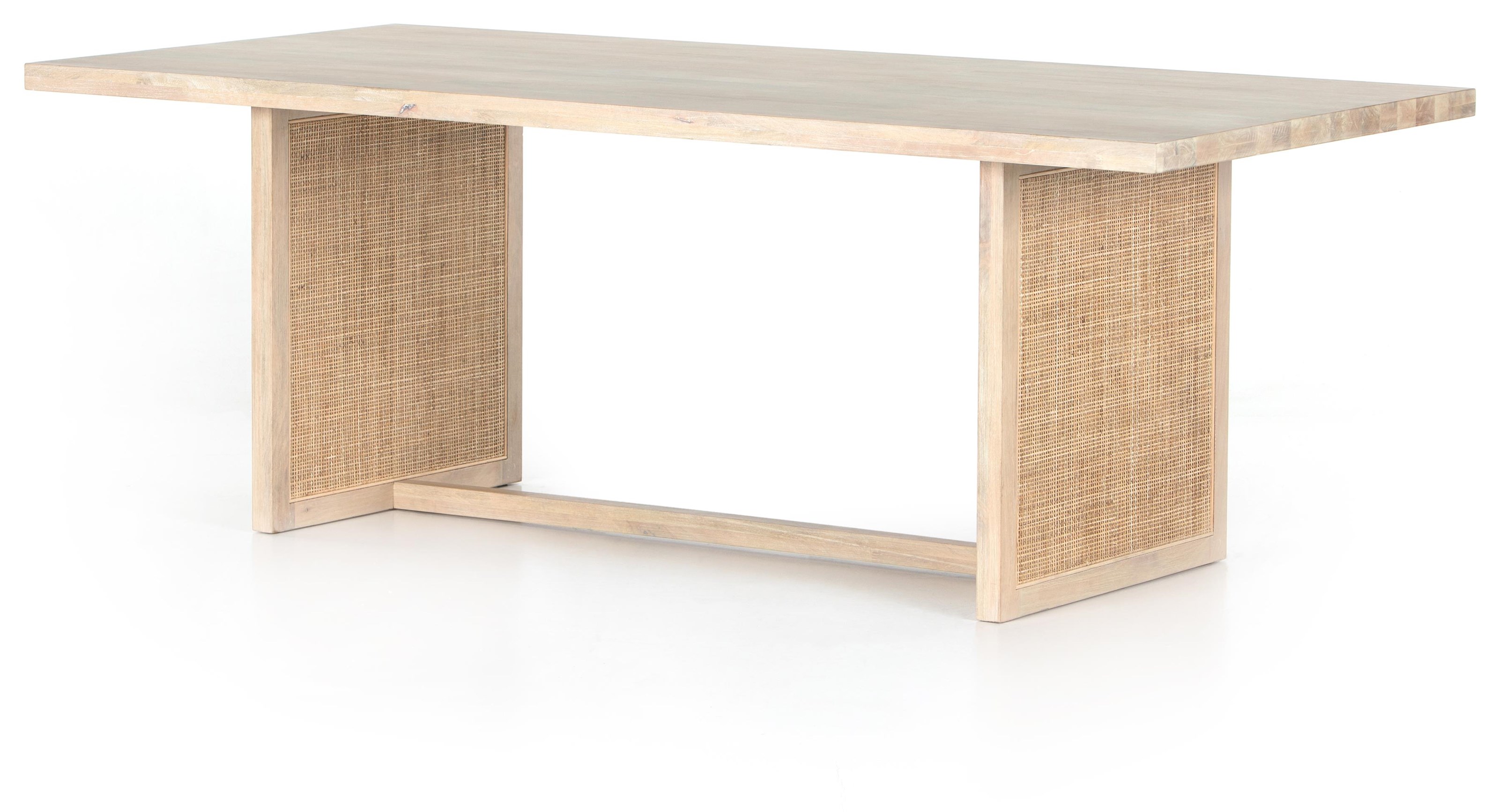 Four Hands Clarita Clarita Dining Table White Wash Mango Reeds