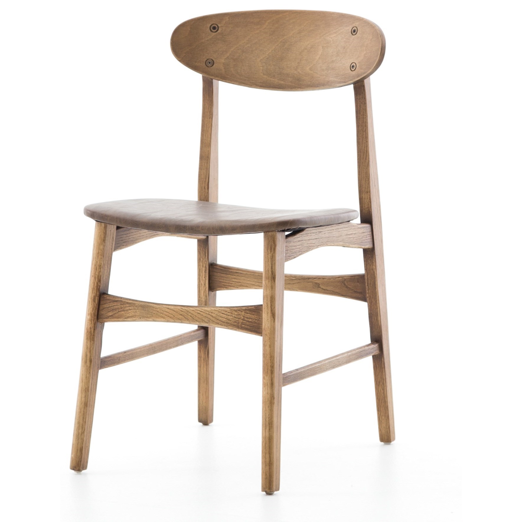 Four Hands Hughes School House Chair with Faux Leather Seat