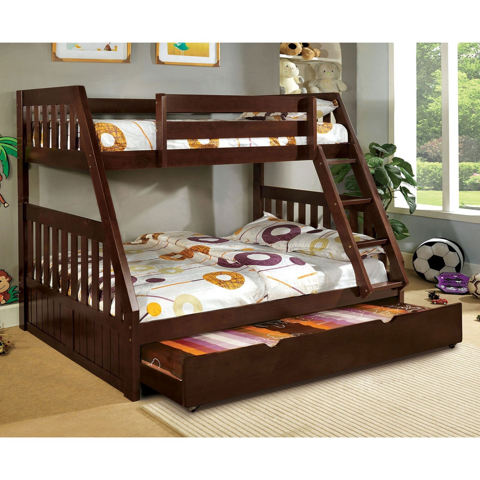 Furniture of America FOA Canberra CMBK605EXBED TwinoverFull Bunk Bed Del Sol Furniture
