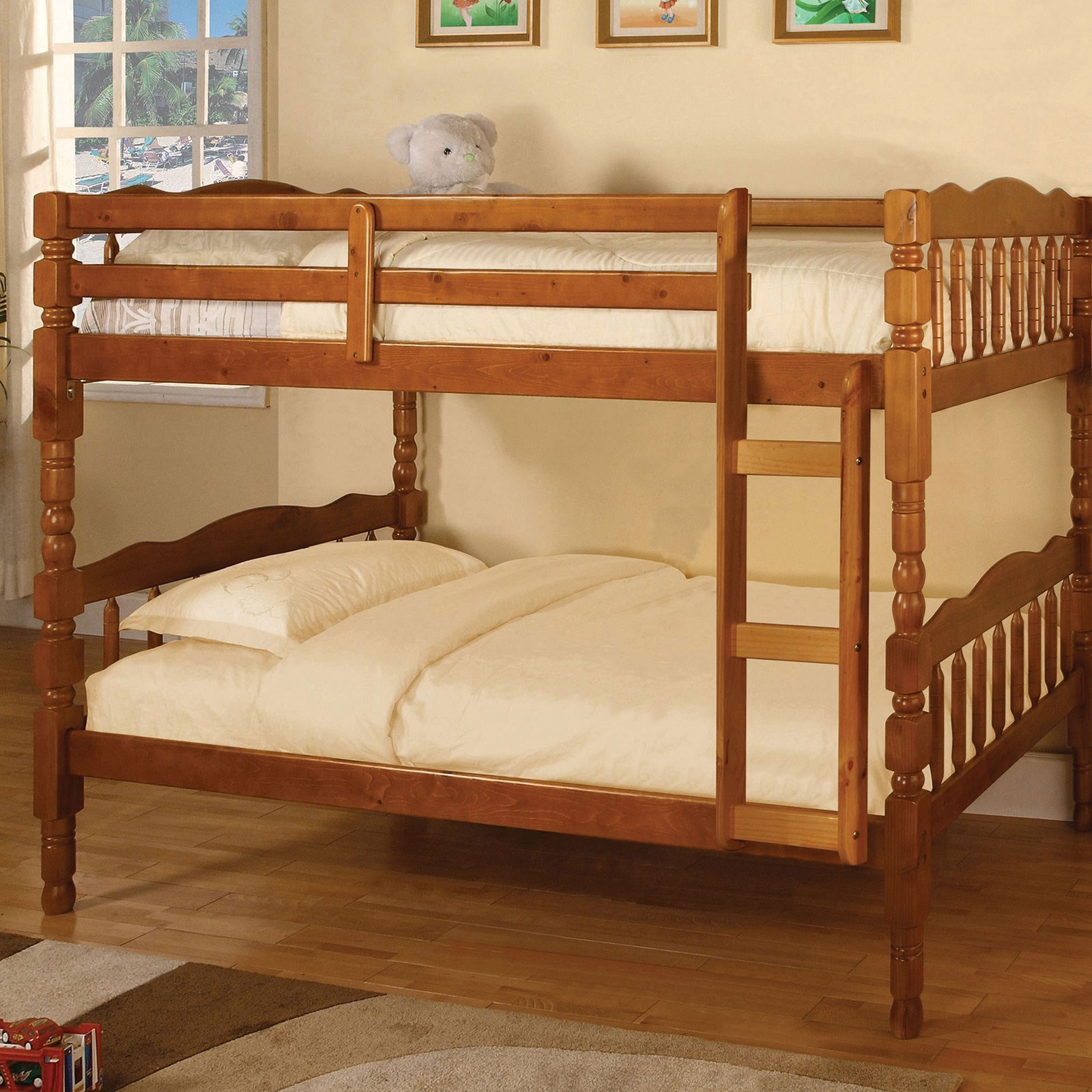 Furniture of America Catalina CMBK606ABED Traditional Twin Over Twin