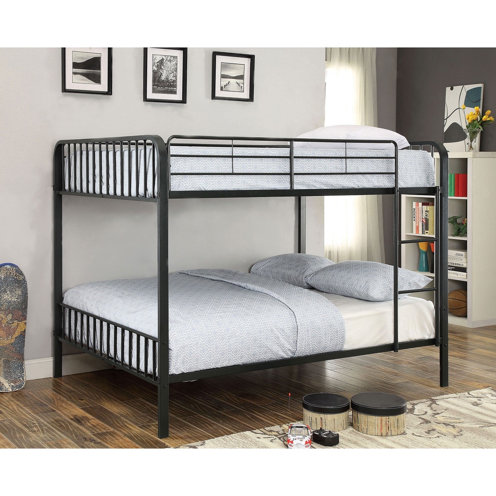 Furniture of America Clement Youth Bedroom Metal Full/Full Bunk Bed