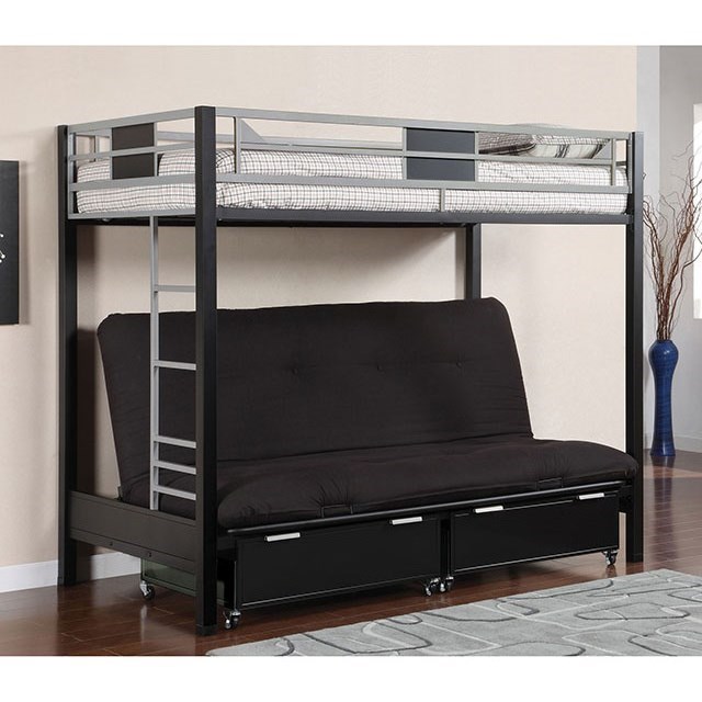 Furniture of America FOA Clifton CMBK1024 Metal Twin Loft Bed with