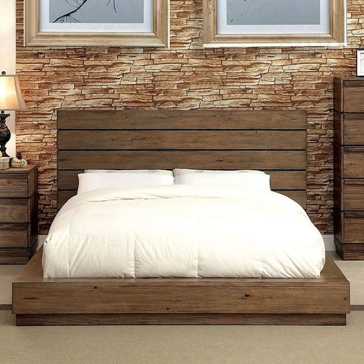 Furniture of America Coimbra CM7623QBED Modern Rustic Queen Size Bed