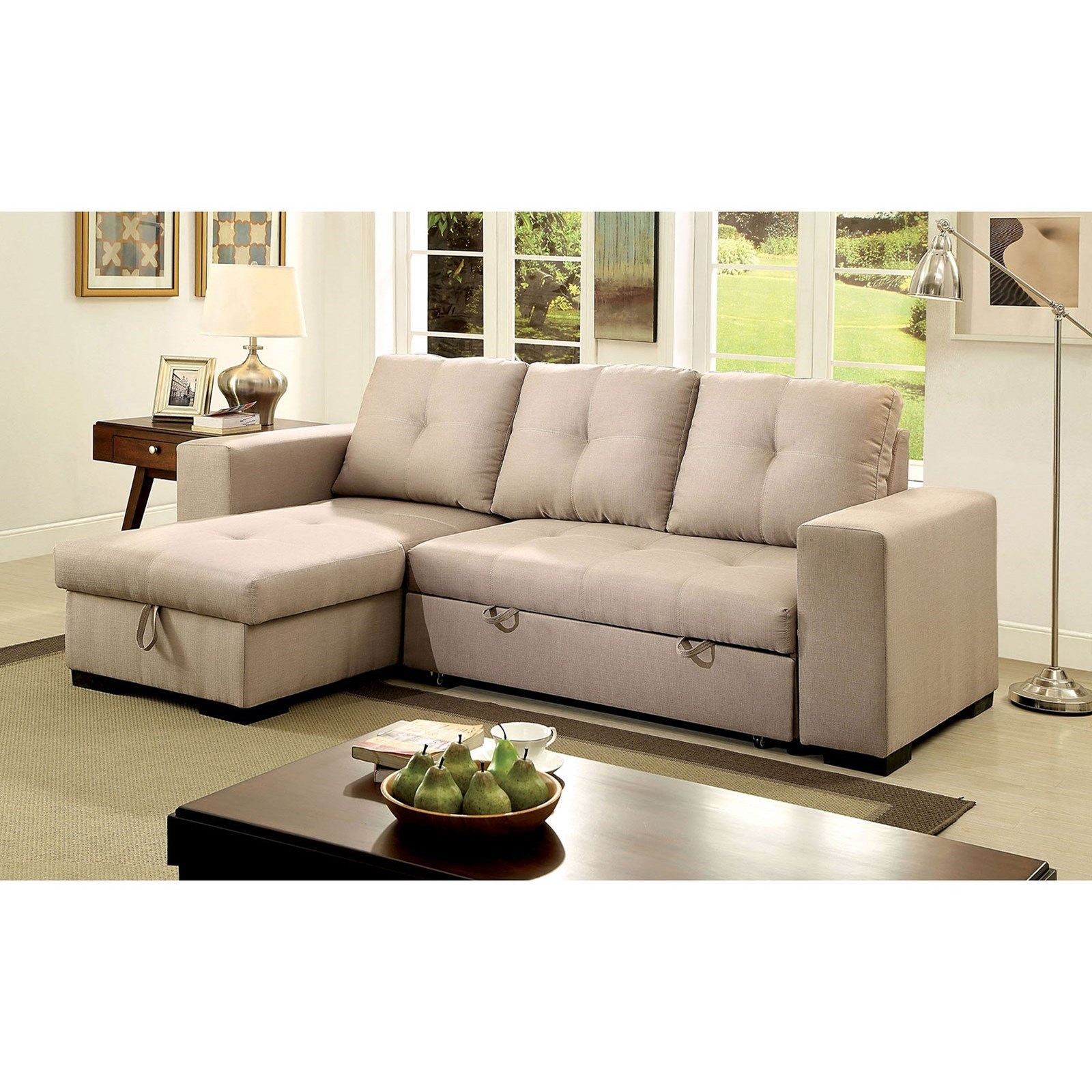 Furniture of America - FOA Denton CM6149IV-SET-VN Contemporary Sectional |  Del Sol Furniture | Sectional - Sofa Groups