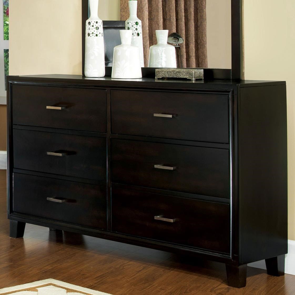 Furniture of America Enrico Contemporary Six Drawer Dresser Value