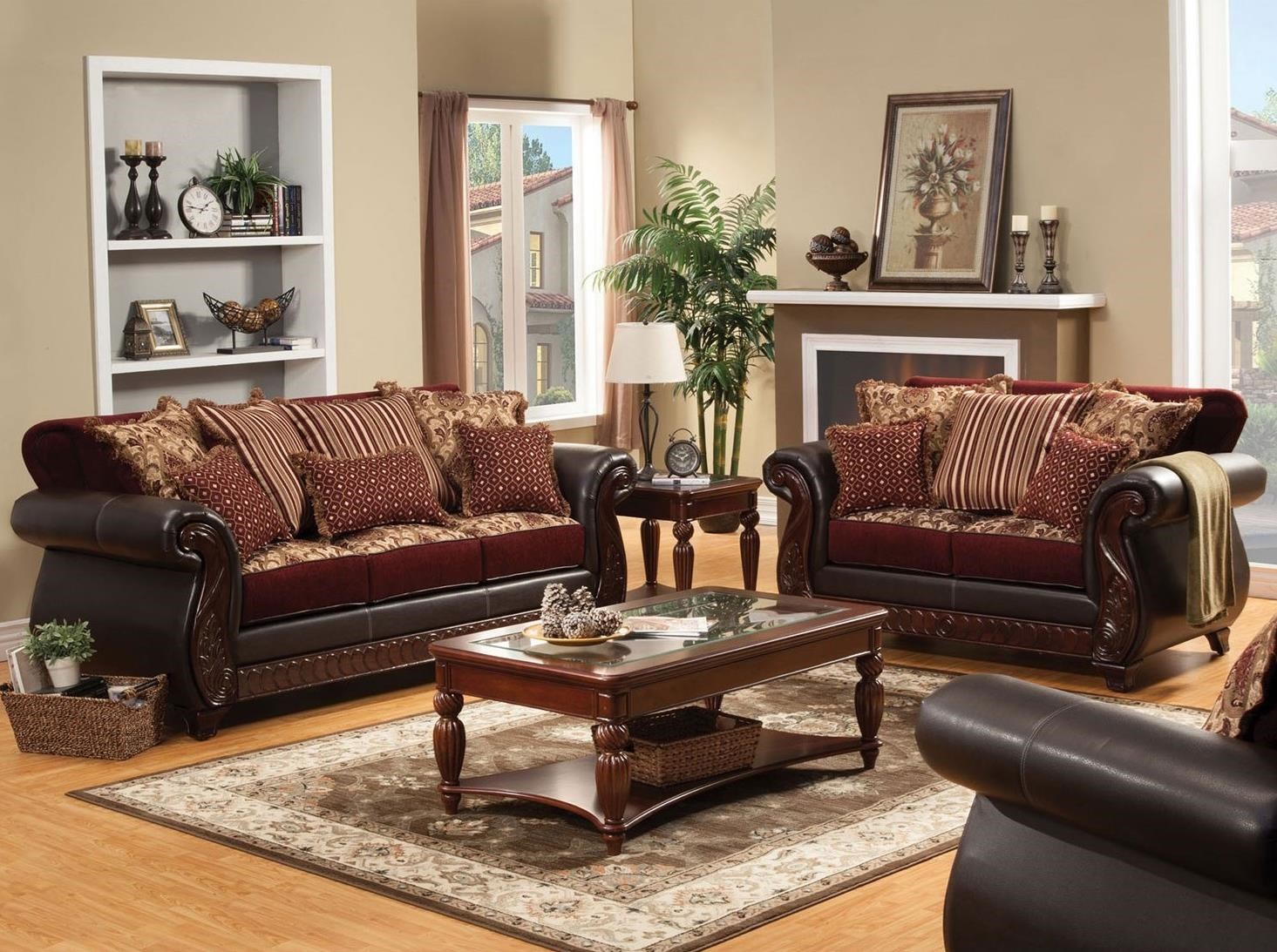 Furniture of America Franklin SM6106N2PC Sofa and Love Seat Corner