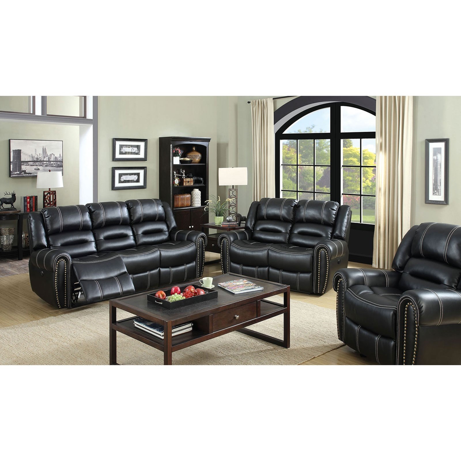 Furniture of America FOA Frederick CM61303PC Reclining Living Room
