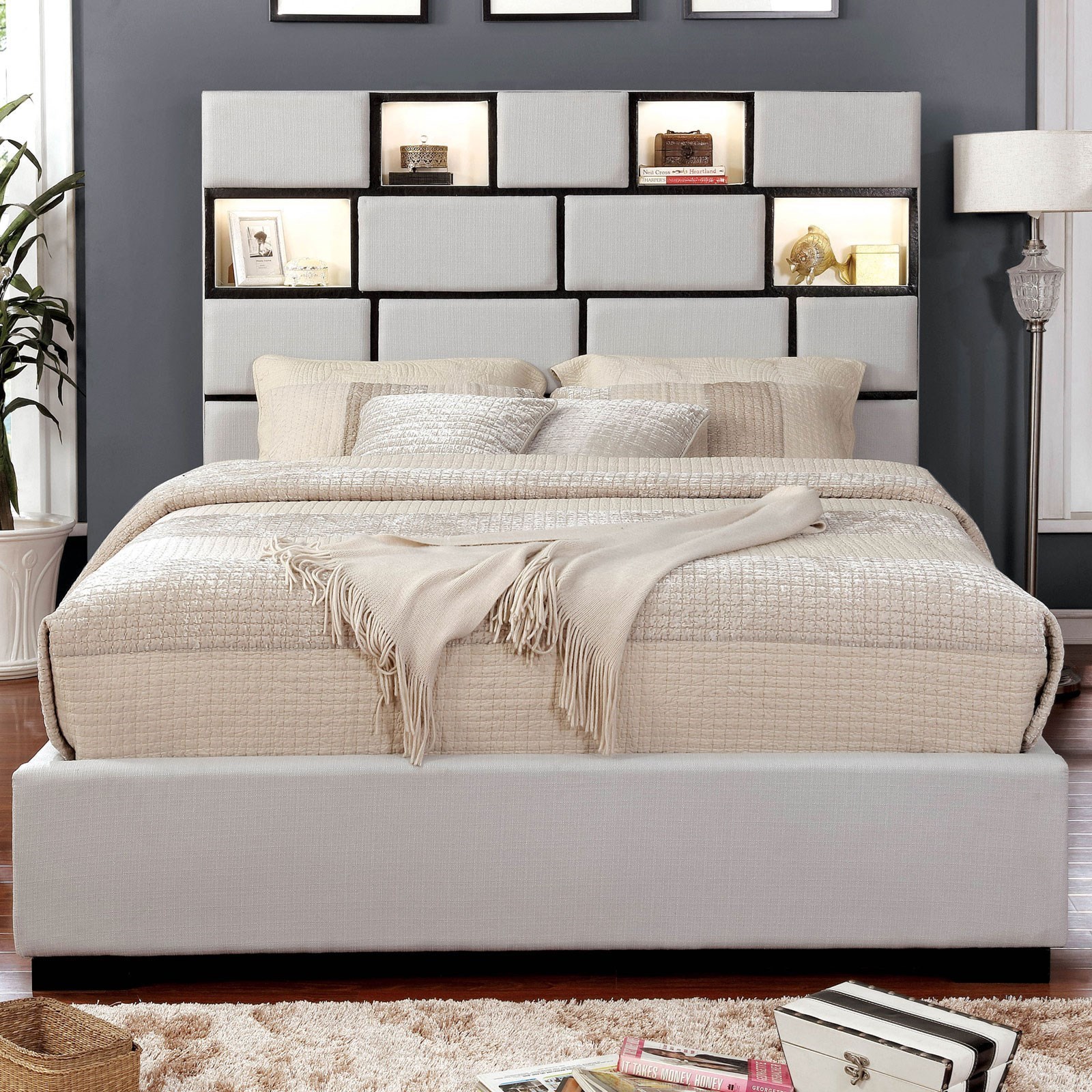 Furniture of America Gemma Contemporary Queen Bed Dream Home