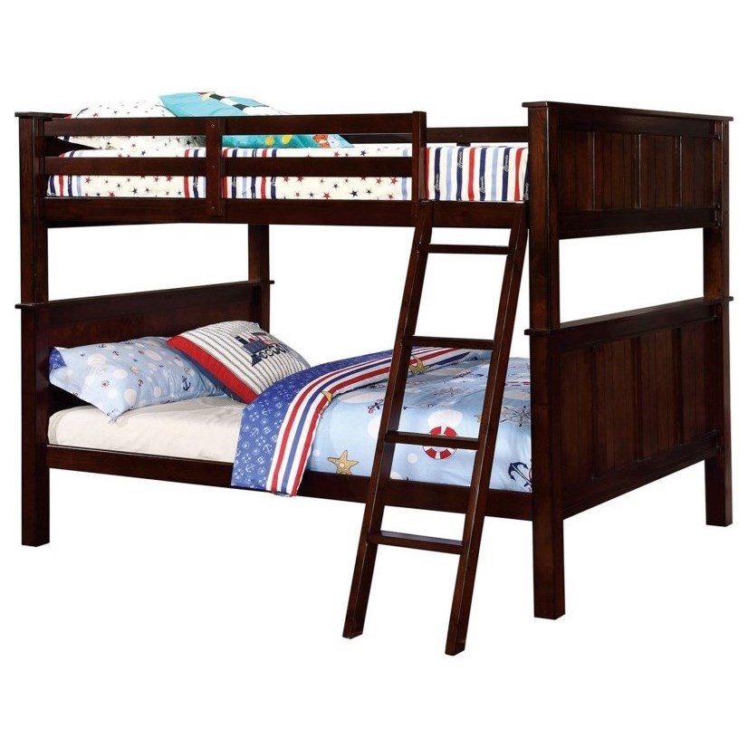 Furniture of America Gracie Transitional Full over Full Bunk Bed