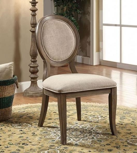 Furniture of America Kathryn Transitional 2 Pack of Upholstered Side