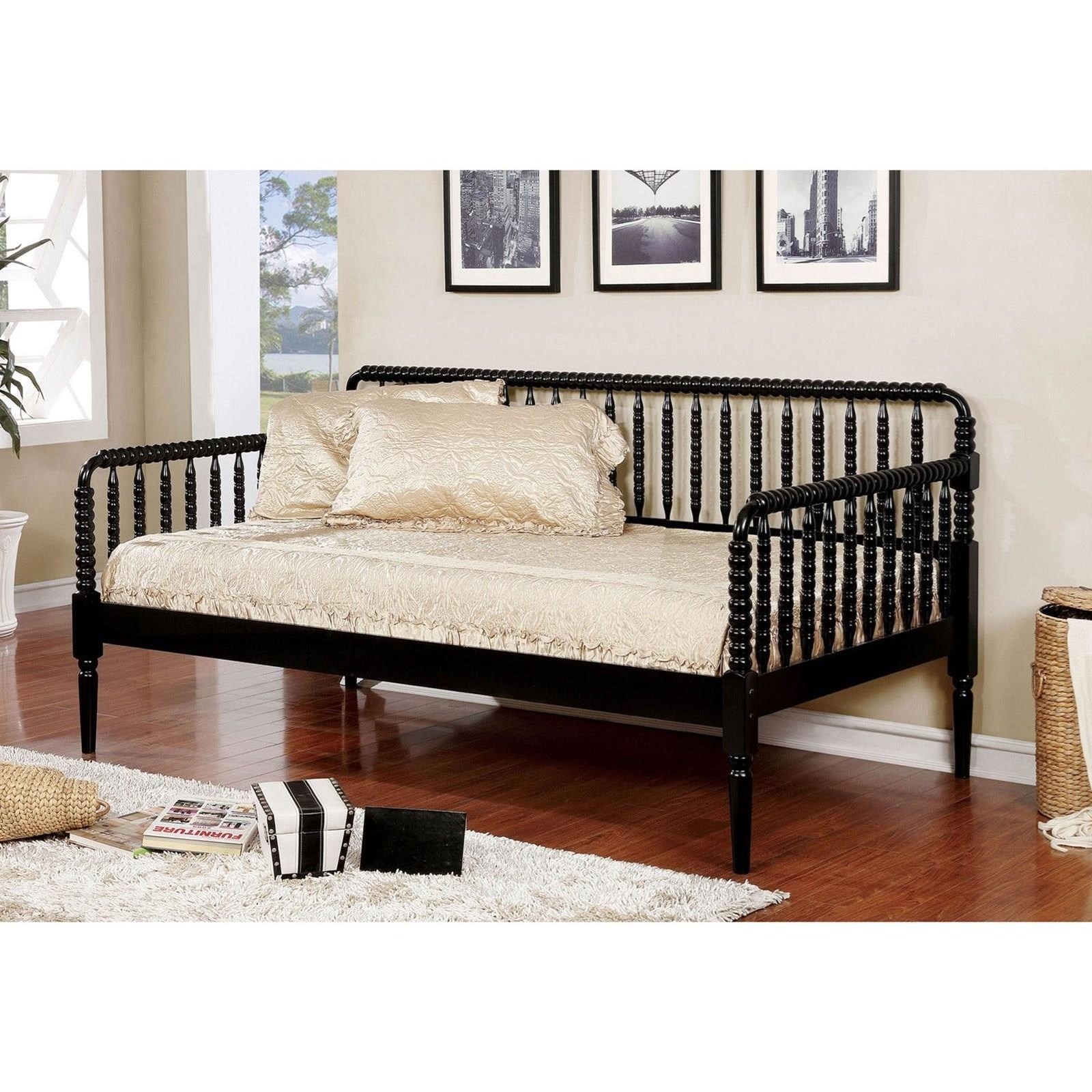 Furniture of America Linda CM1741BKBED Twin Daybed Corner Furniture Daybeds