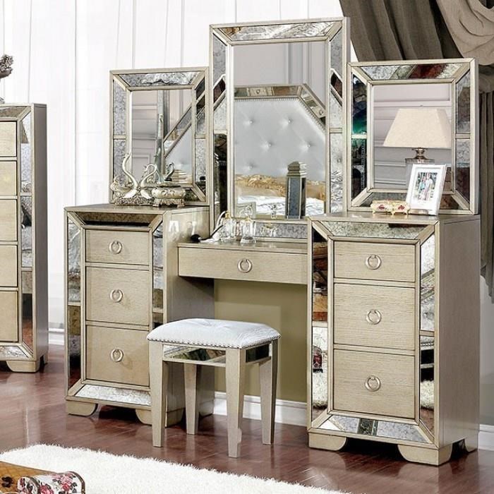 Furniture of America FOA Loraine CM7195VSET Vanity Set with 7