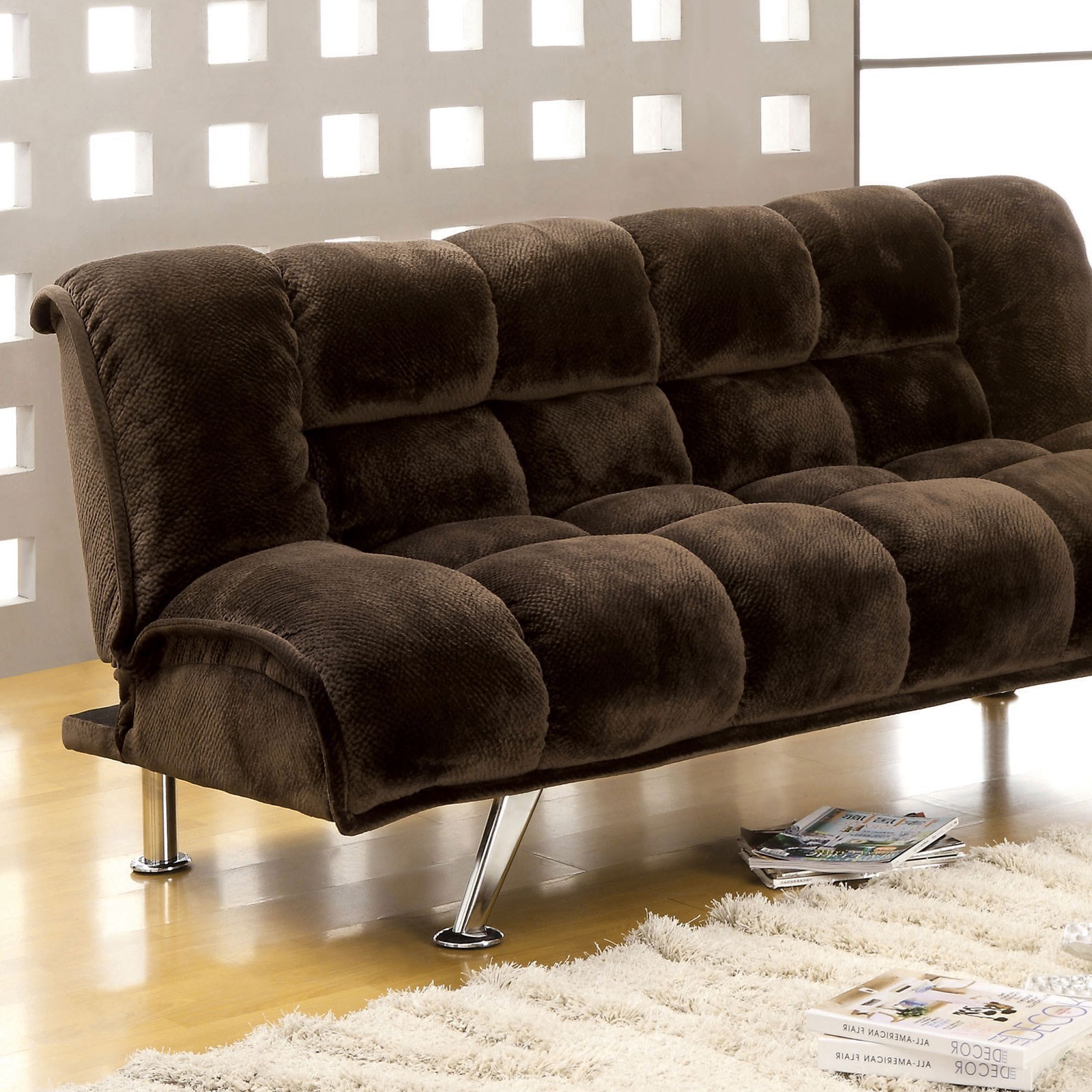Furniture of America FOA Marbelle CM2904DB Champion Futon Sofa Del