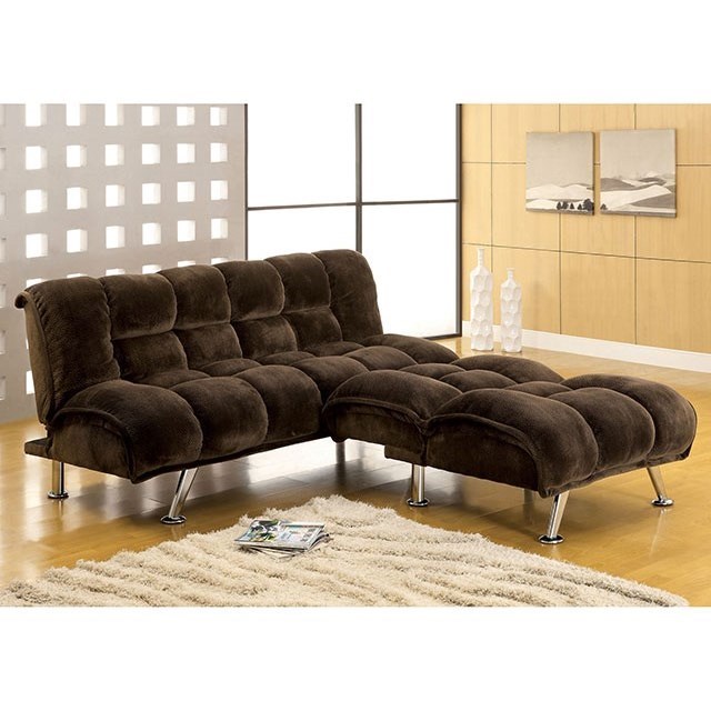 Furniture of America Marbelle CM2904DBCH Champion Futon Sofa Corner