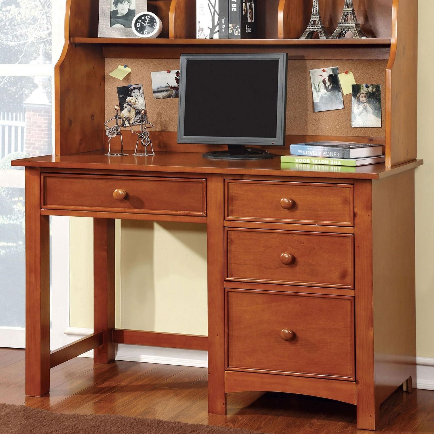 Omnus Transitional Desk with Round Drawer Knobs Household Furniture