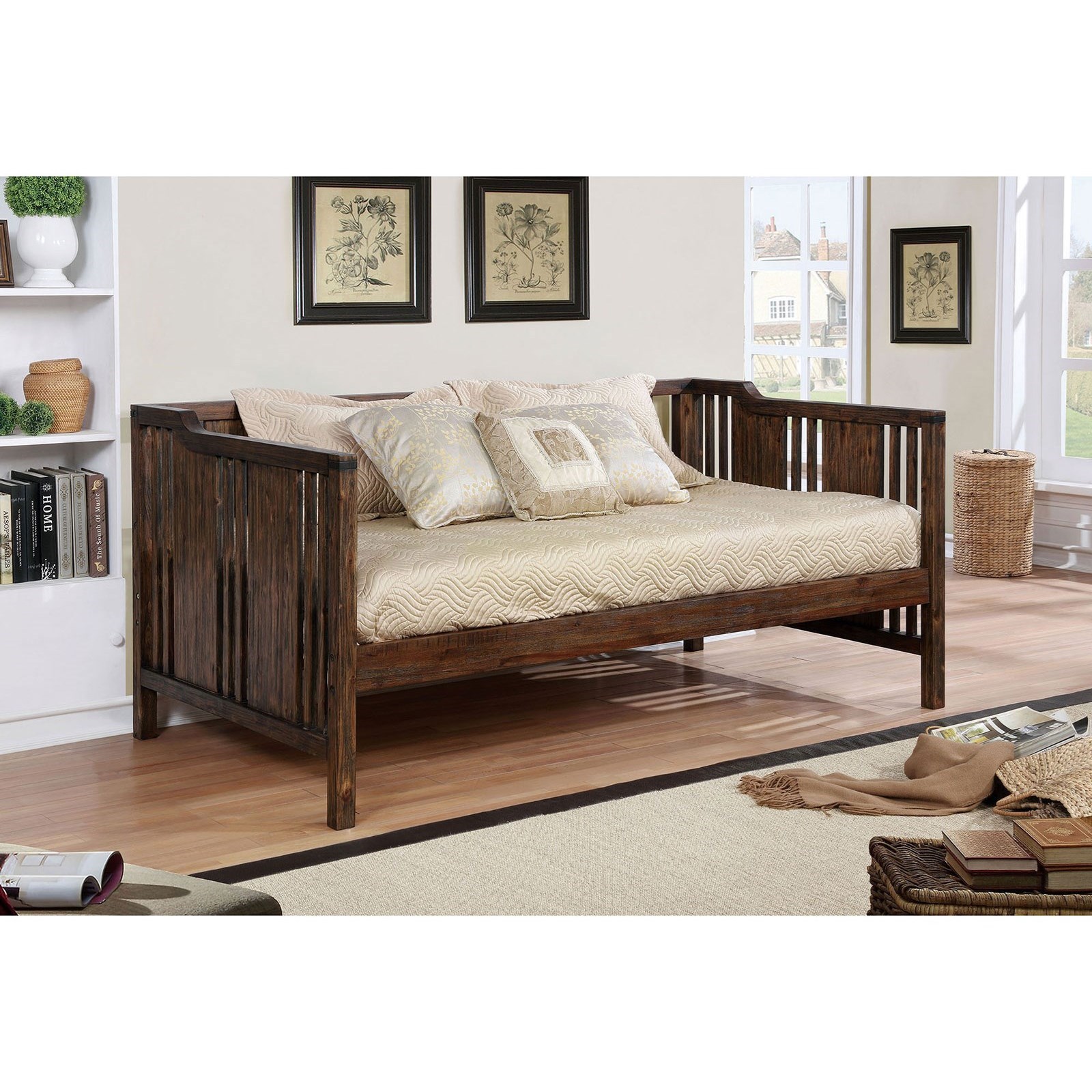 Furniture of America Petunia CM1767BED Twin Daybed Corner Furniture Daybeds