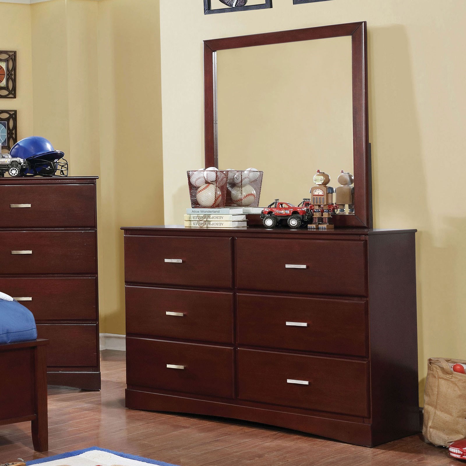 Furniture of America Prismo Transitional 6 Drawer Dresser Value City