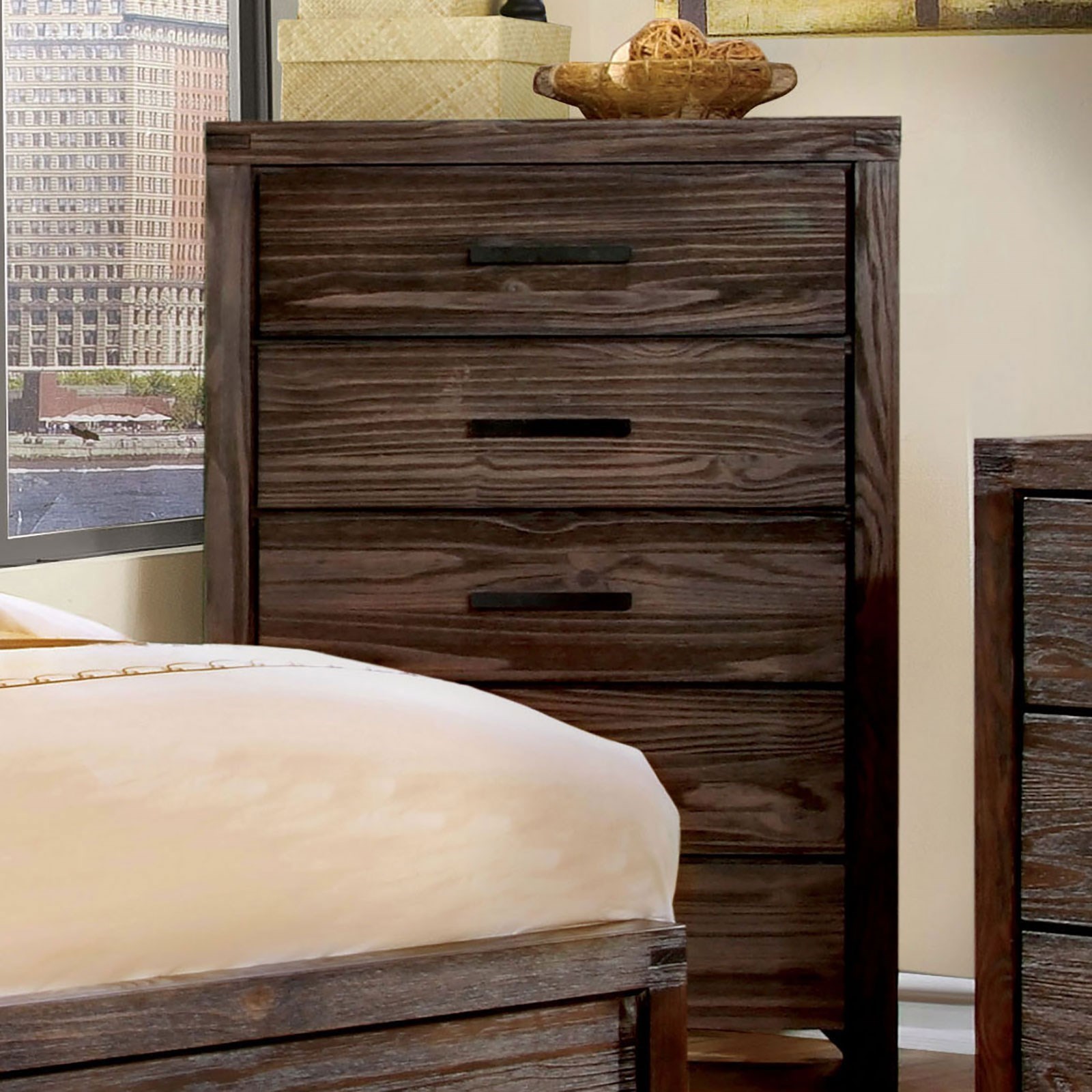 Furniture of America Rexburg Transitional Chest of Drawers with 5