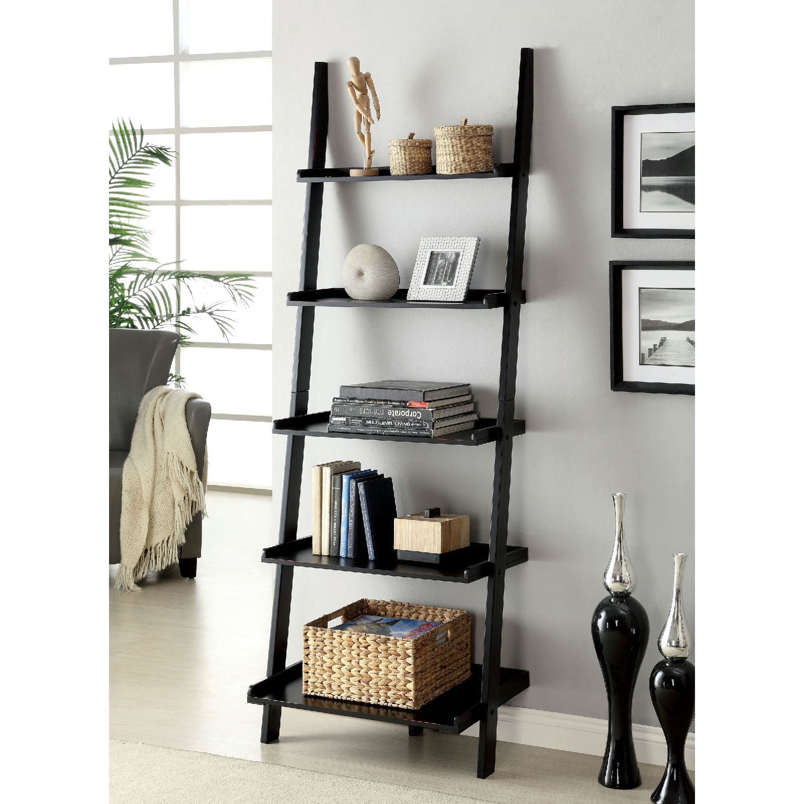 Sion Ladder Shelf Household Furniture Open Bookcases