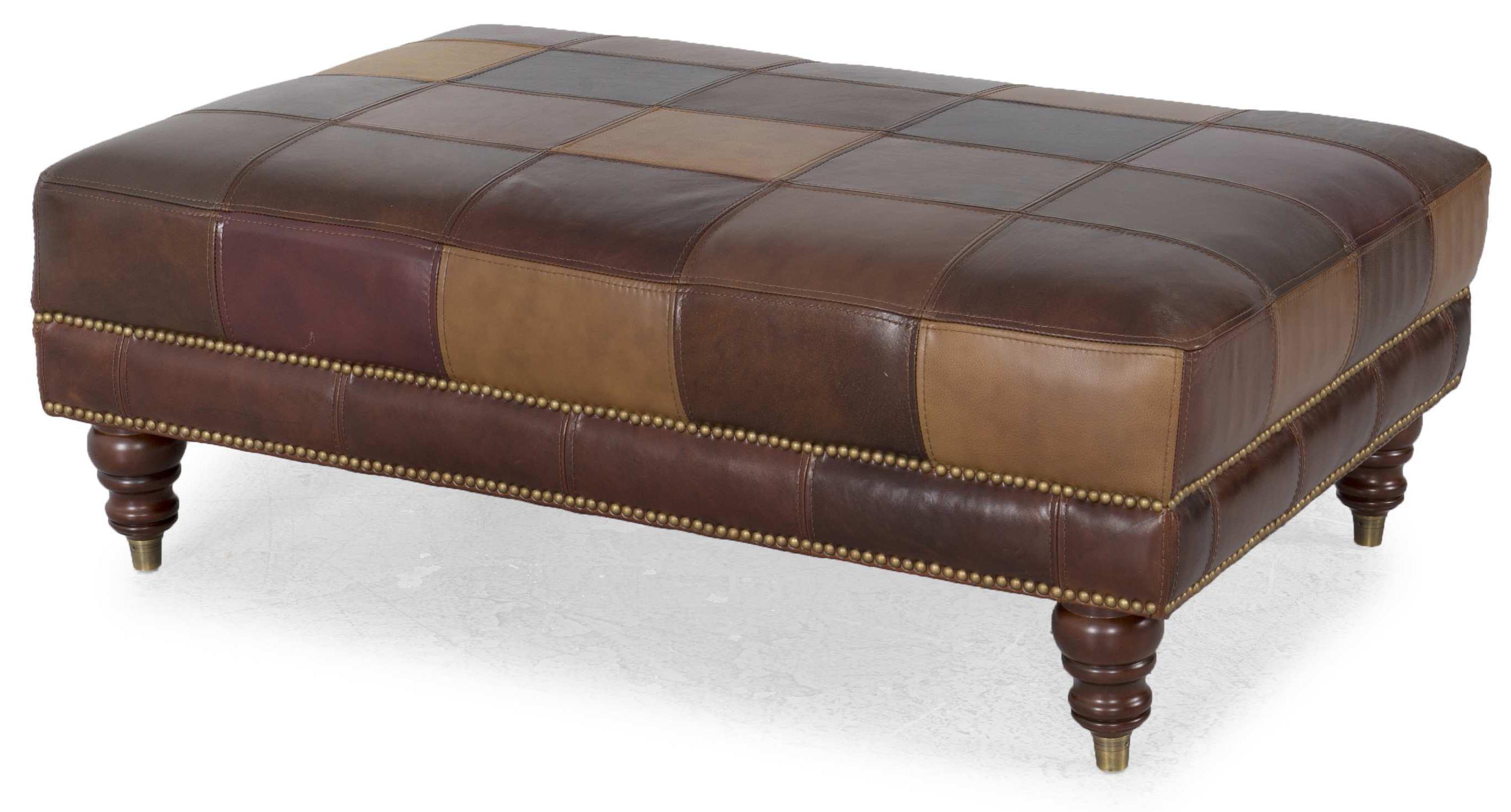Futura Leather G162 G162 Traditional Leather Cocktail Ottoman with