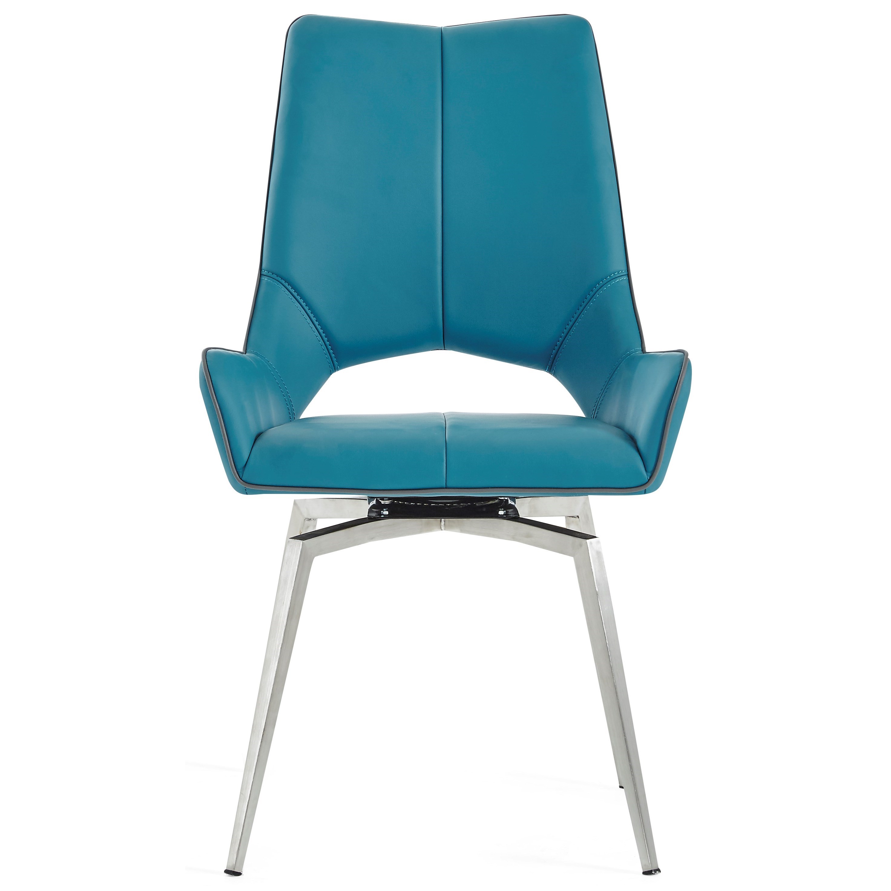 Global Furniture D4878 D4878DCTURQ Contemporary Swivel Side Chair