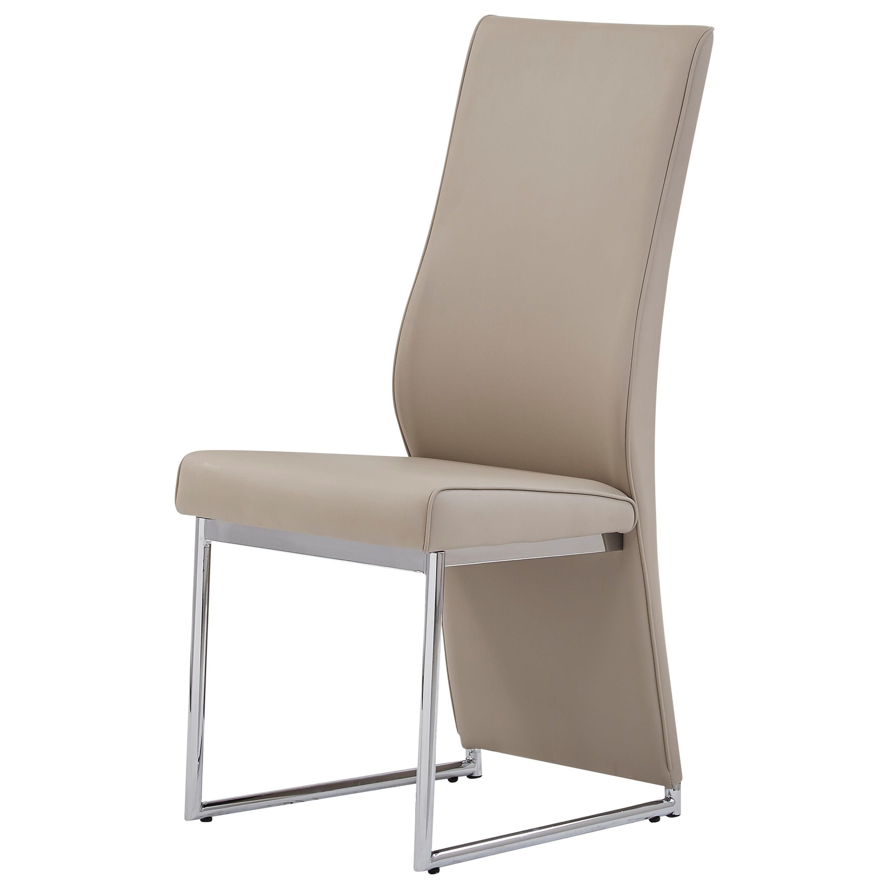 Global Furniture D735 Contemporary Dining Chair With Chrome Base
