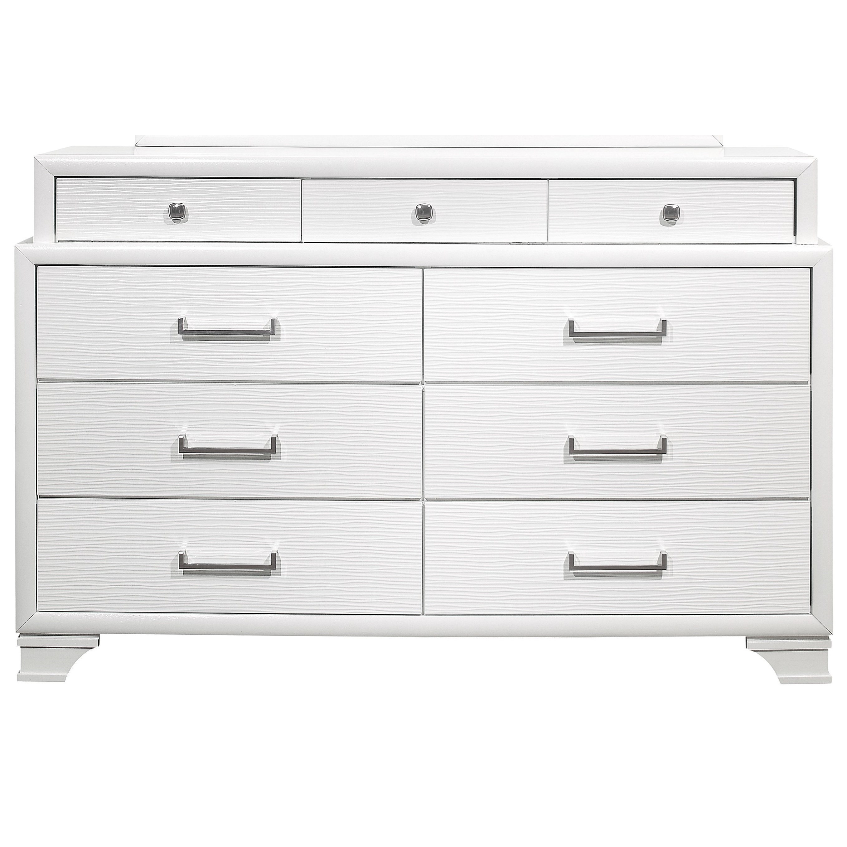 Global Furniture Jordyn White Transitional 9Drawer Dresser Value
