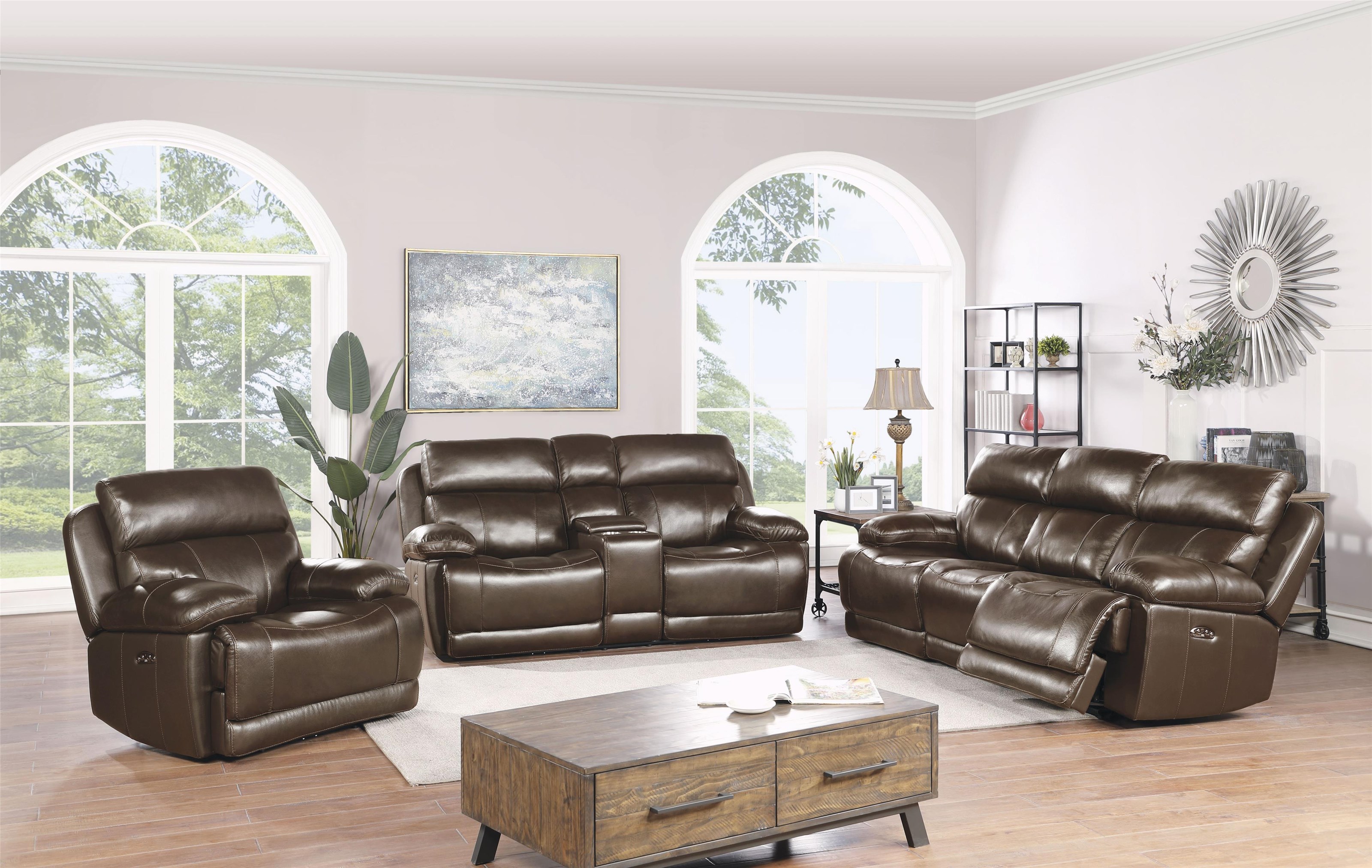 H317 Logistics Trojan 824323973 Power Headrest Reclining Sofa and