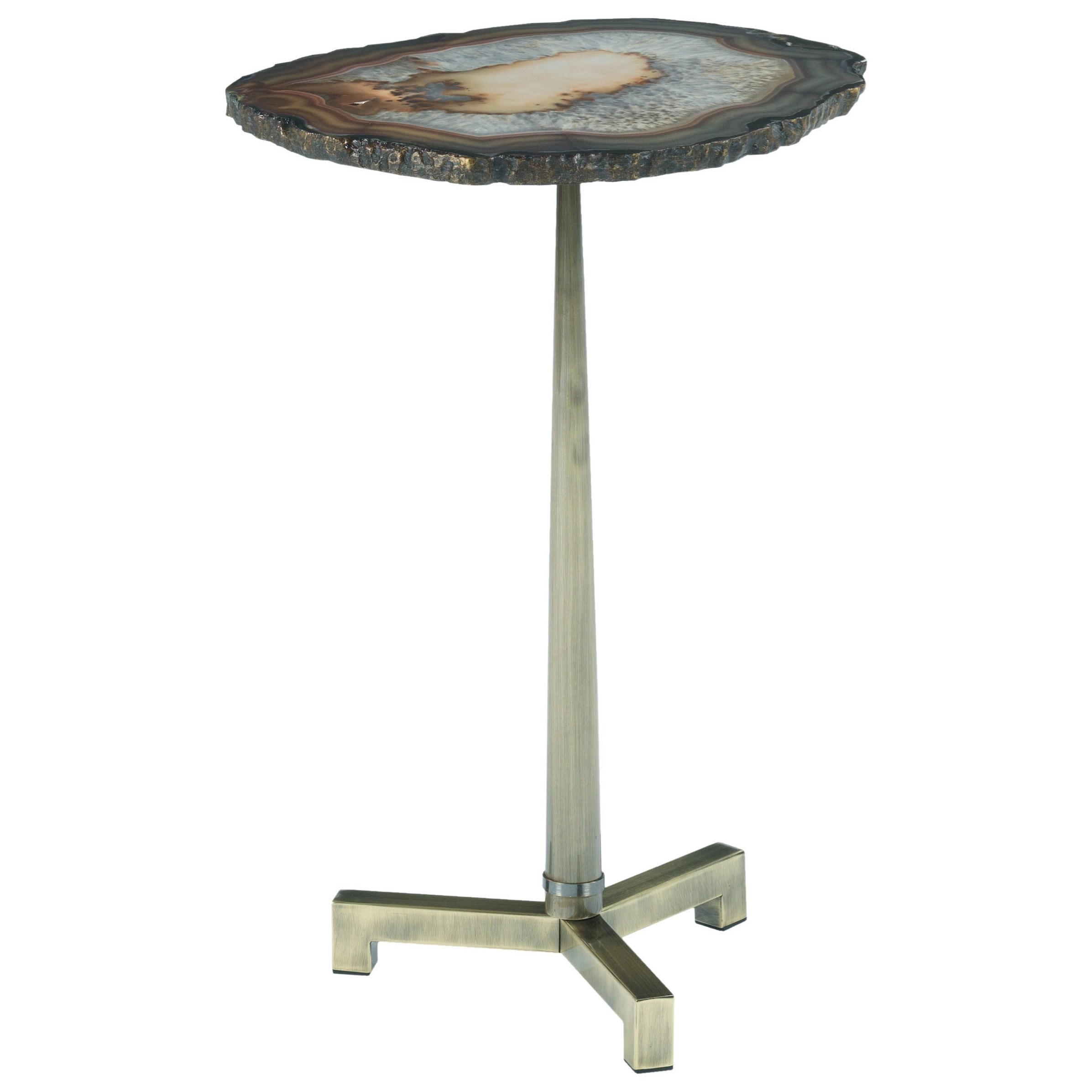 Hammary Agate Accent End Table with Steel Base Stoney Creek Furniture