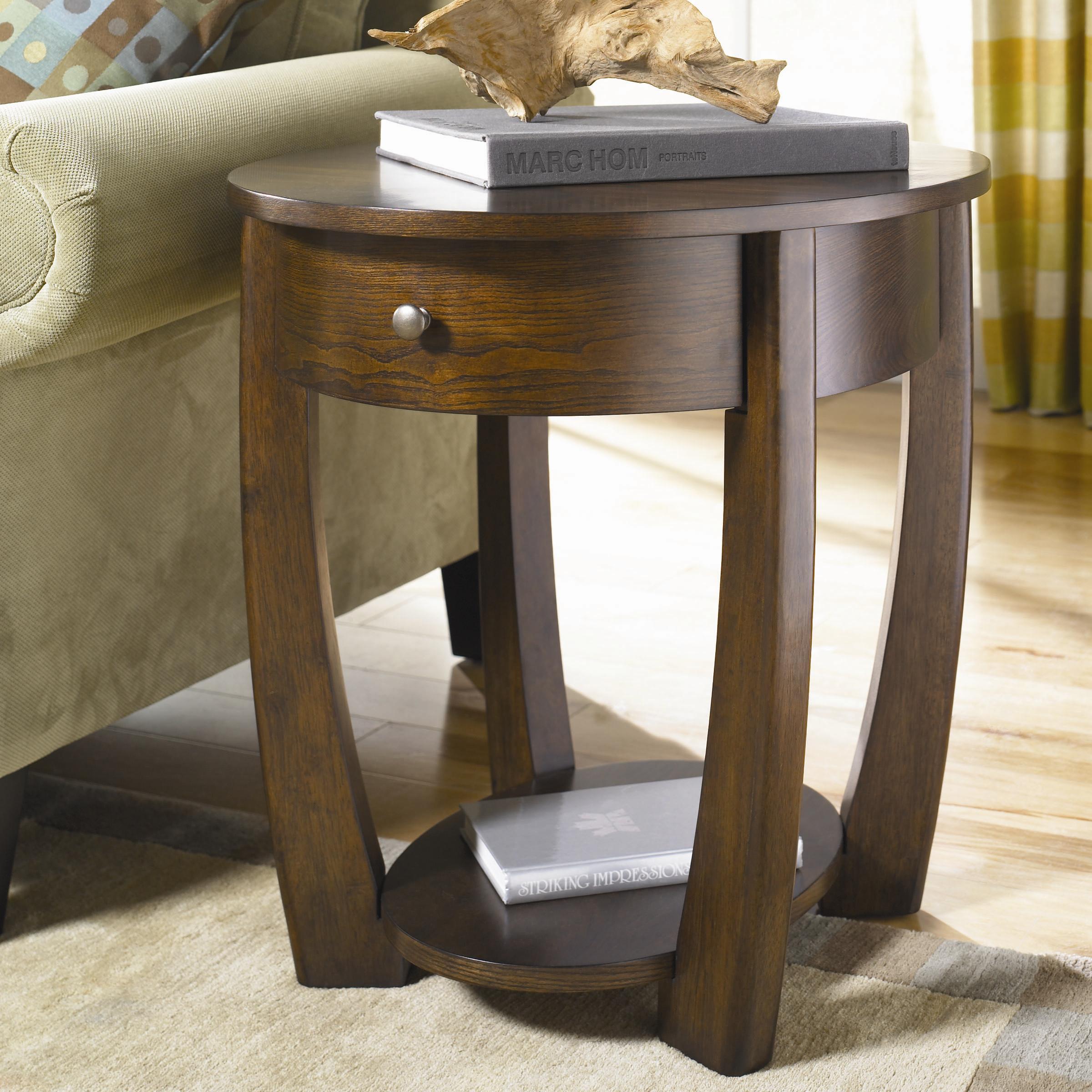Hammary Concierge Oval Drawer End Table Wayside Furniture End Tables