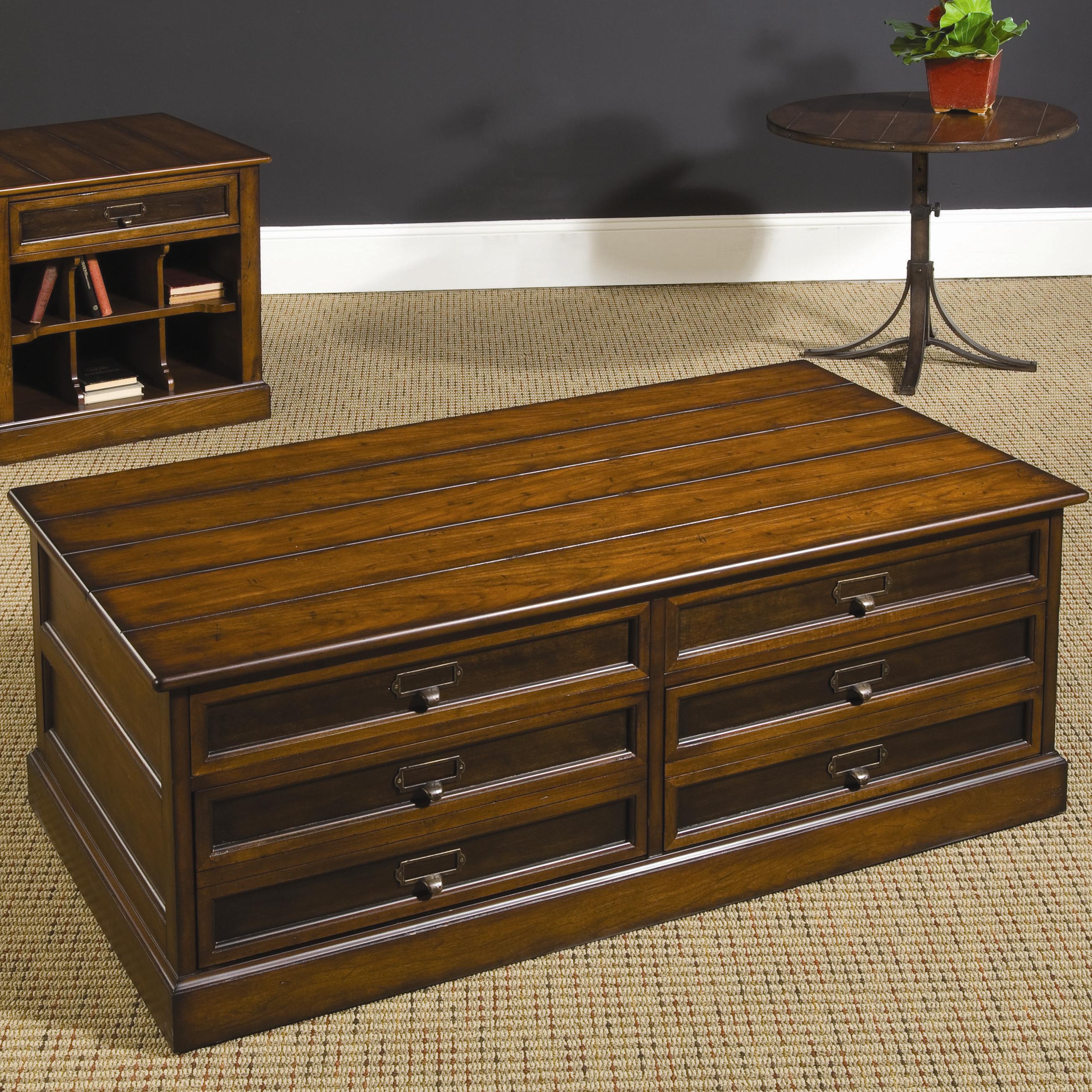 Hammary Mercantile Rectangular Storage Cocktail Table | Belfort ...