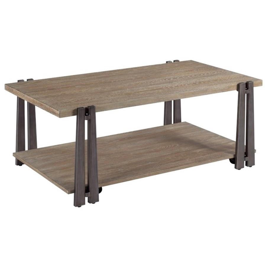 Hammary Pasadena 029910 Contemporary Rectangular Wood and Metal Coffee