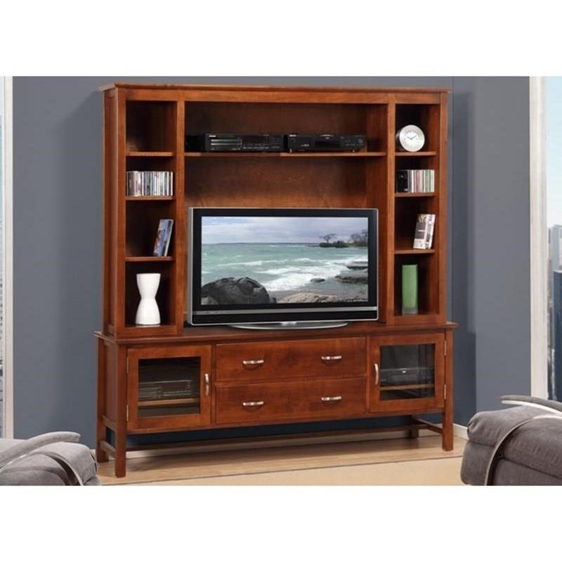 Handstone Brooklyn PBRHD74H 74" HDTV with Hutch Jordan's Home Furnishings Wall Unit