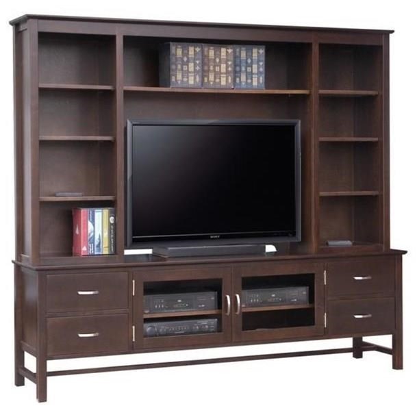 Handstone Brooklyn PBRHD84H 84" HDTV with Hutch Jordan's Home Furnishings Wall Unit
