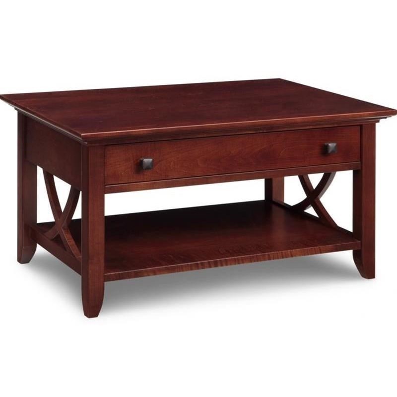 Handstone Florence Condo Coffee Table with Drawer and Shelf Stoney